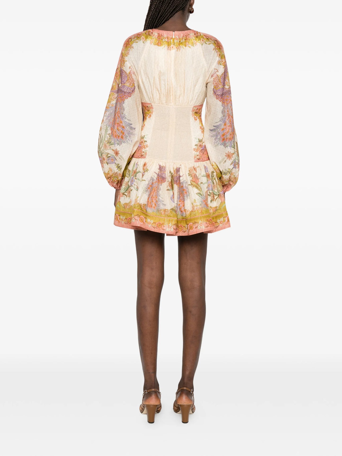 Indra floral-print mini dress