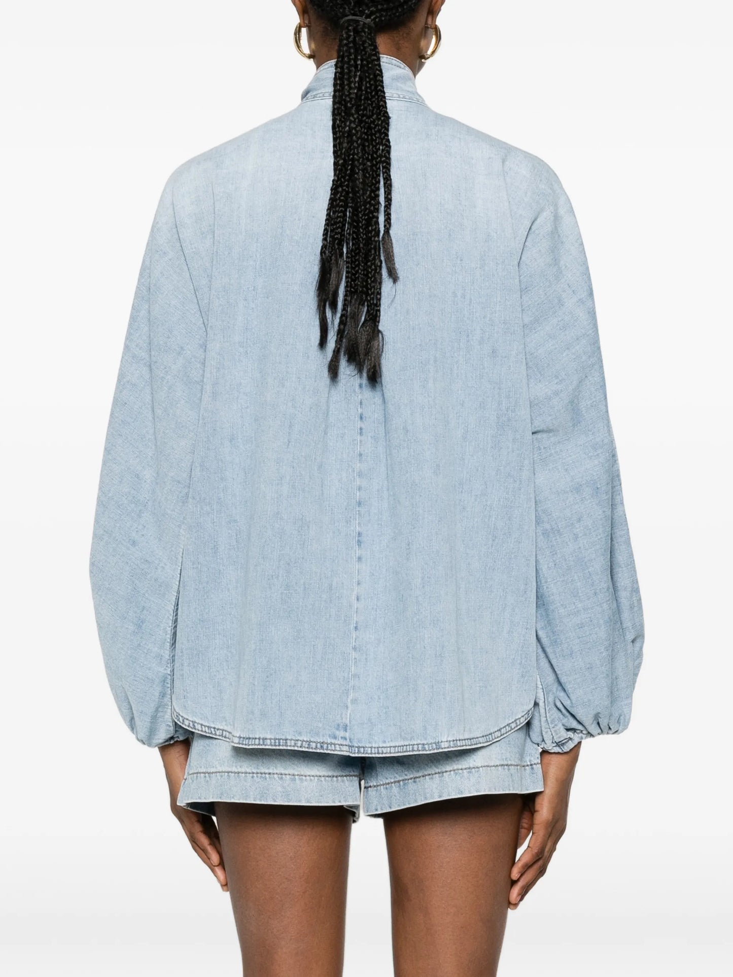 Indra tie-neck blouse