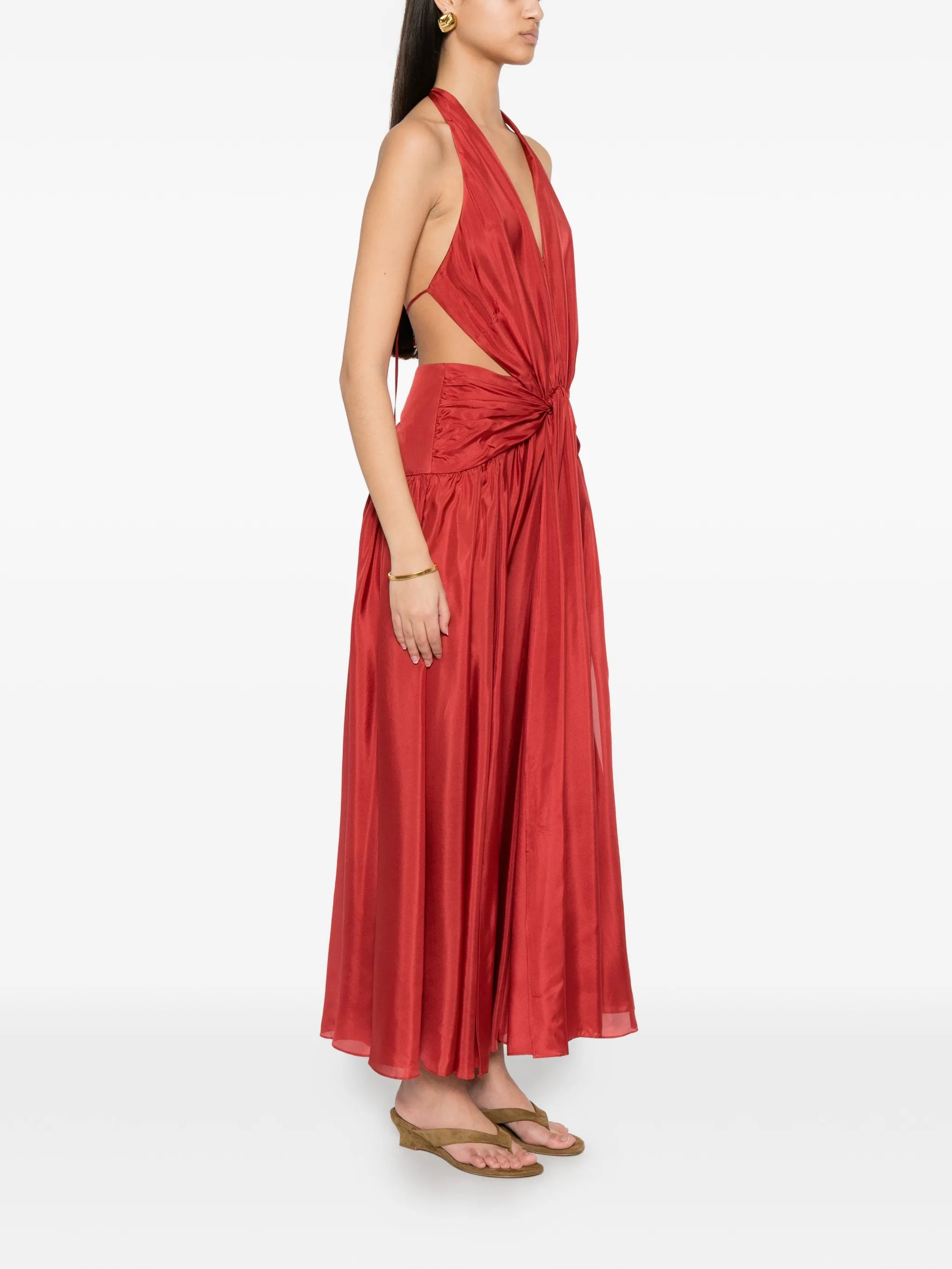 Indra plunge-neck dress