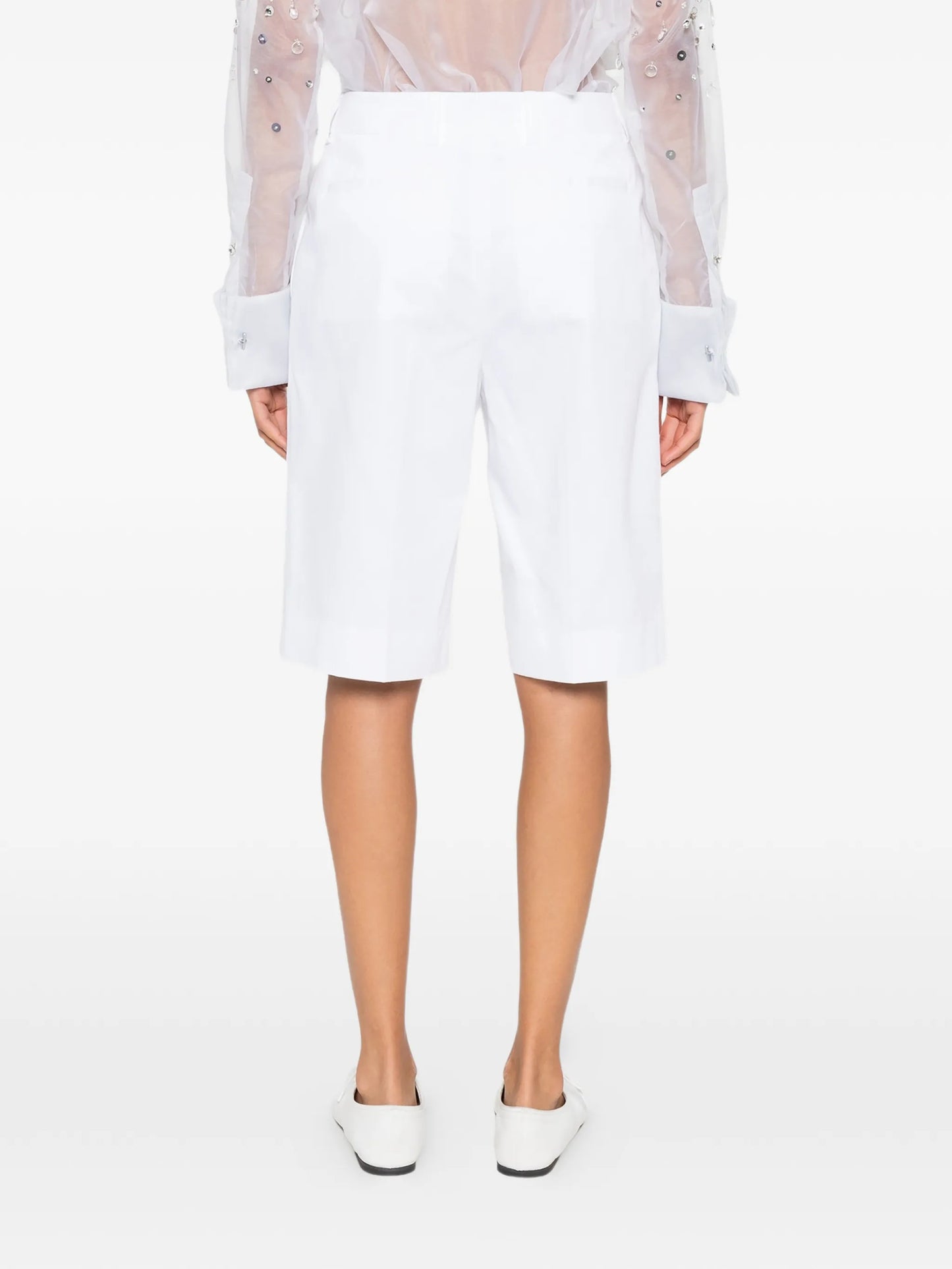 Double T pleated shorts