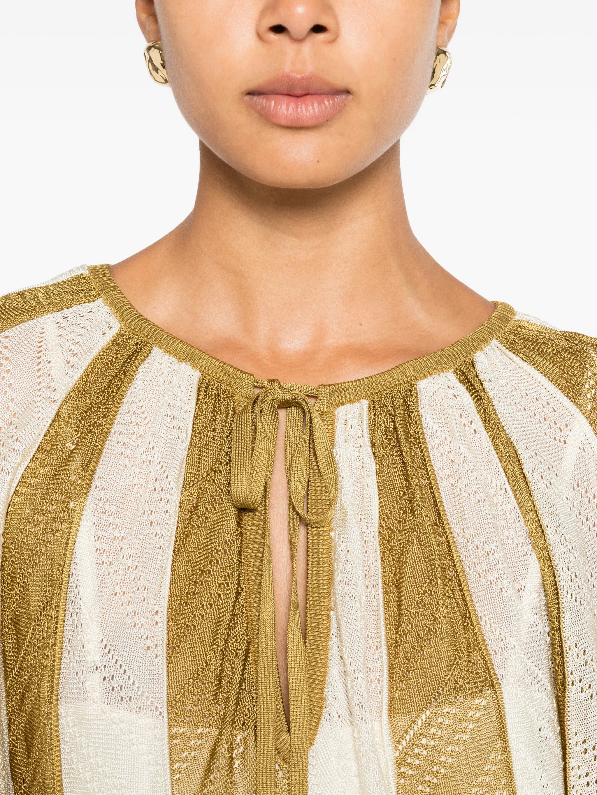 Mahon Splice long-sleeve striped maxi dress