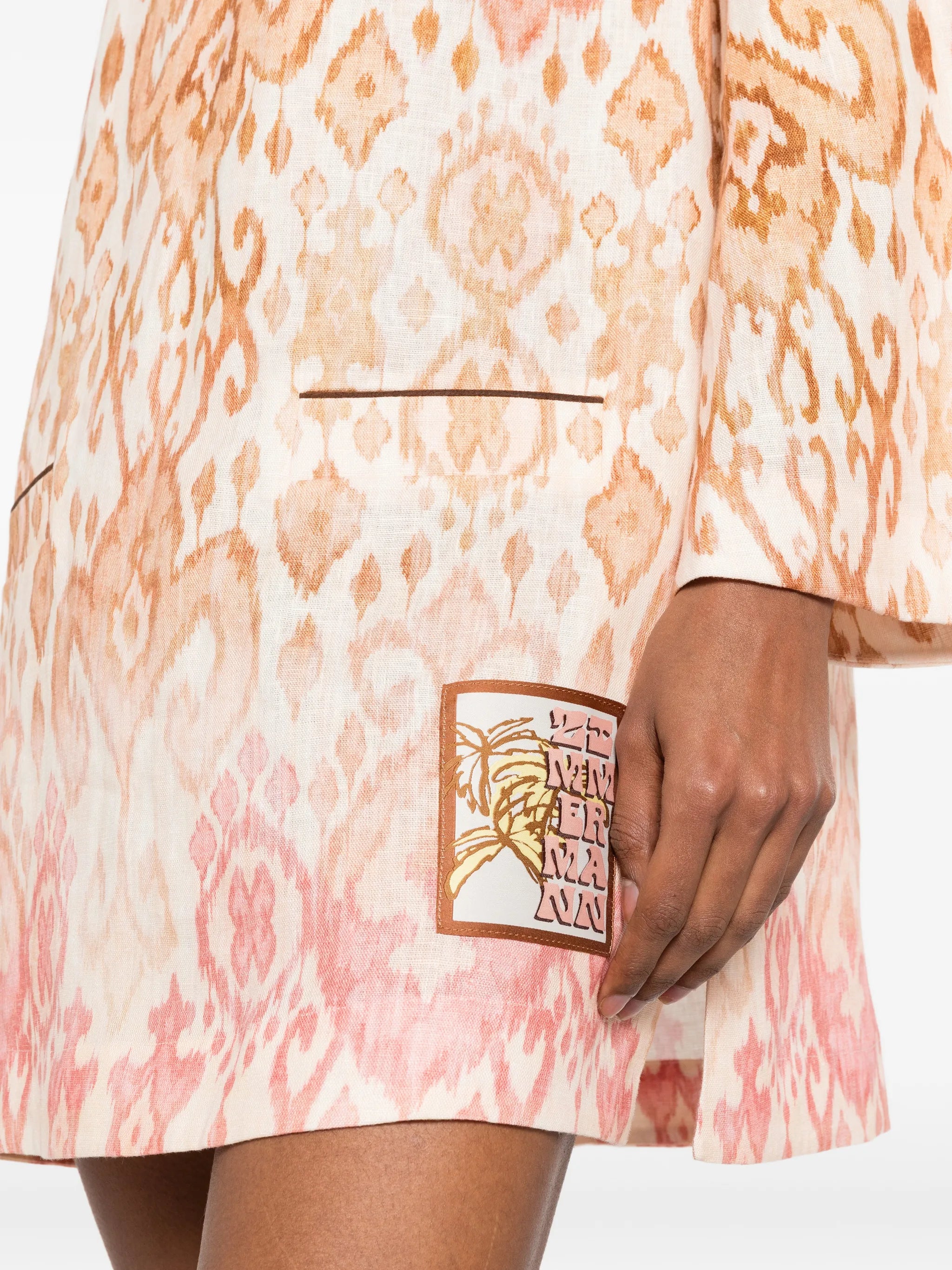 Aster ikat-print dress