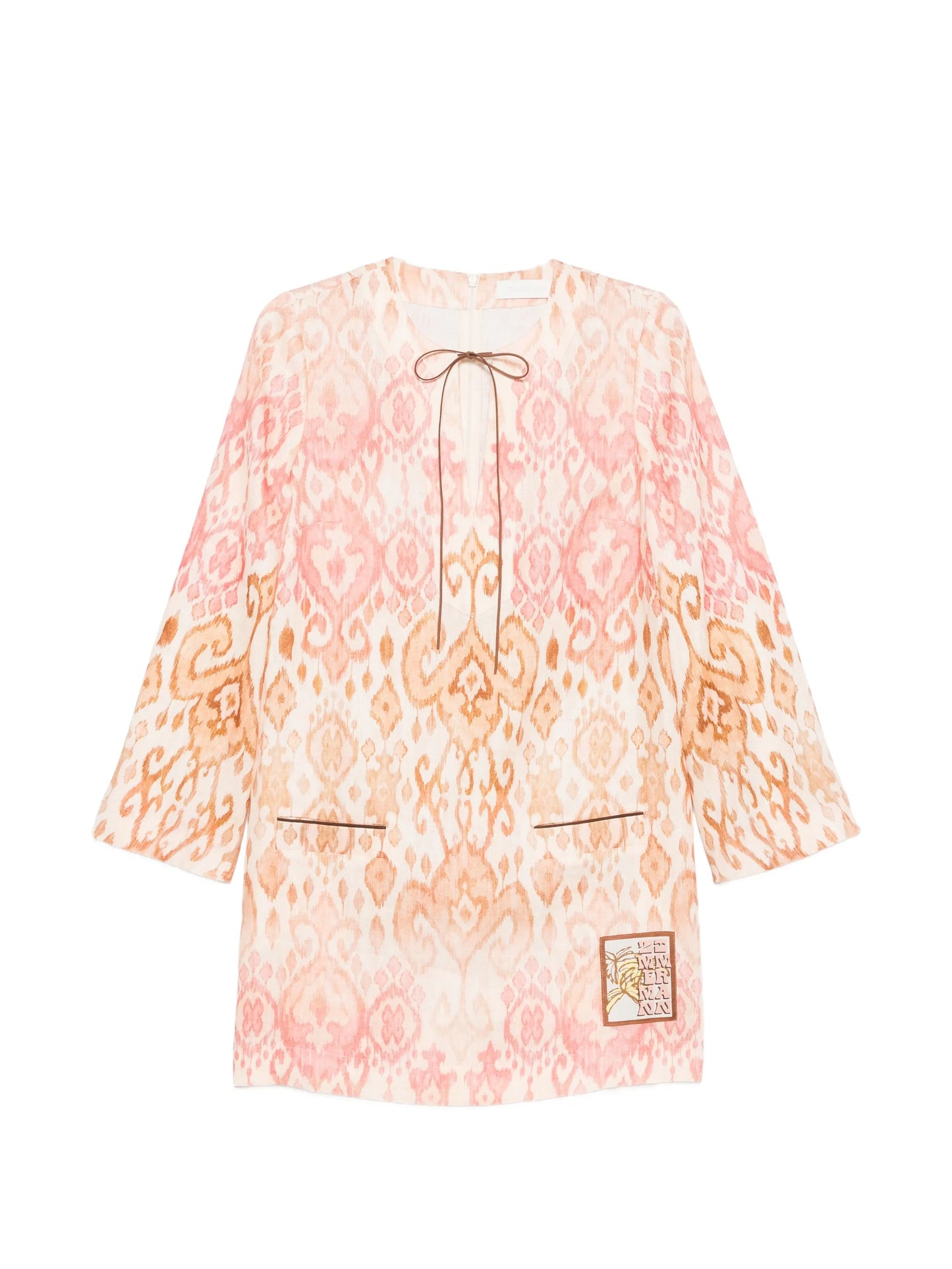 Aster ikat-print dress