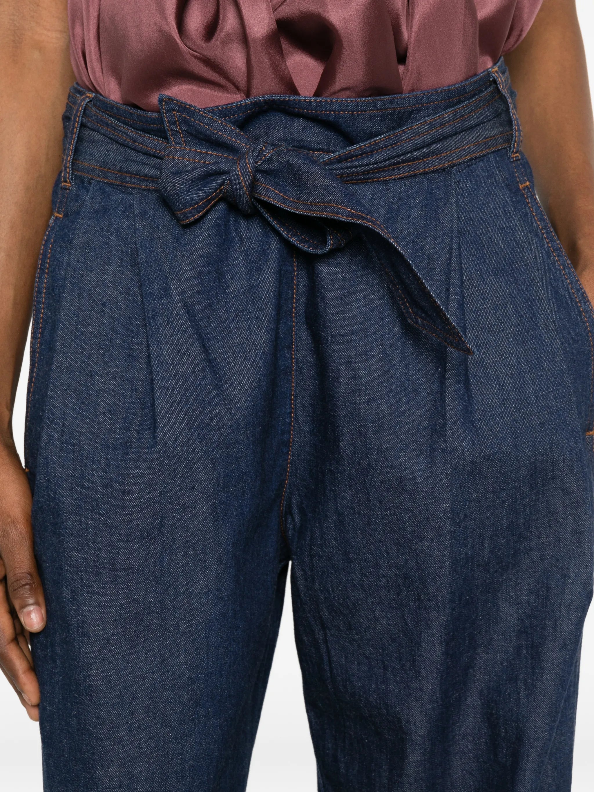 Aster tie-fastening jeans