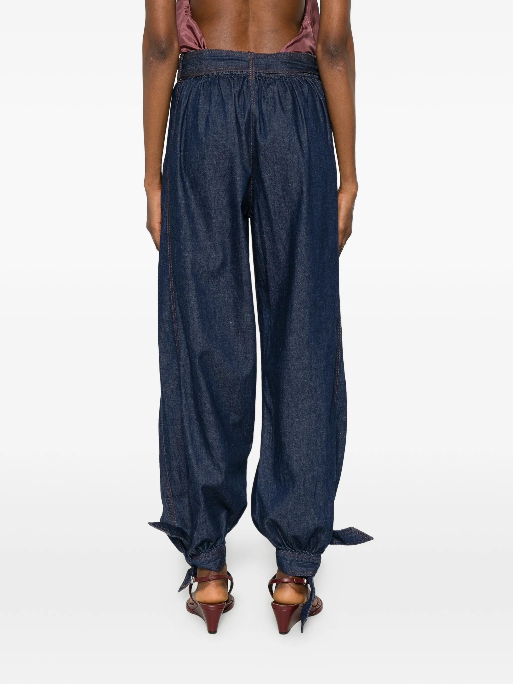 Aster tie-fastening jeans
