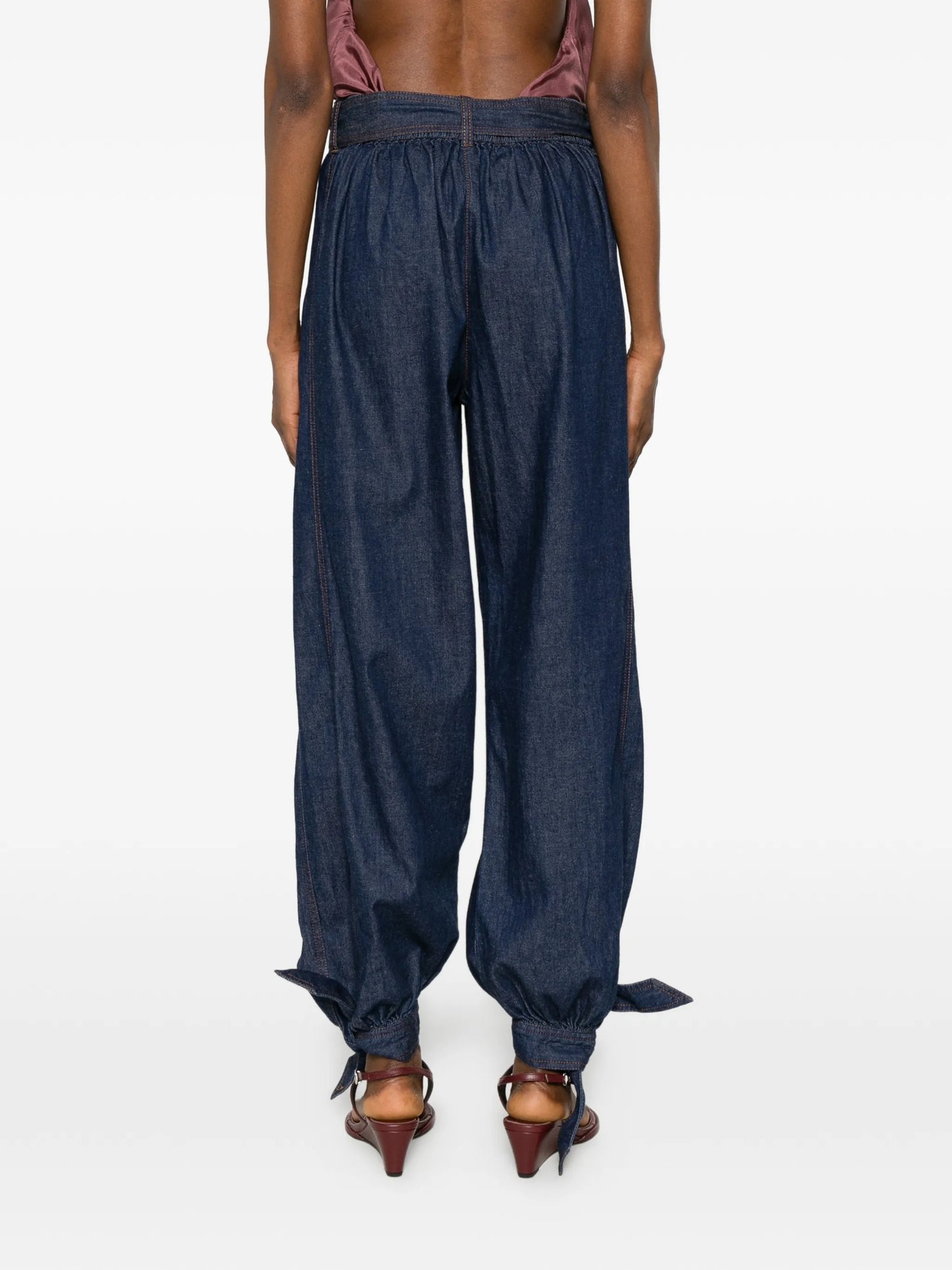 Aster tie-fastening jeans