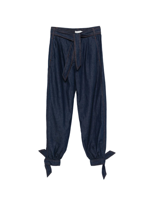 Aster tie-fastening jeans