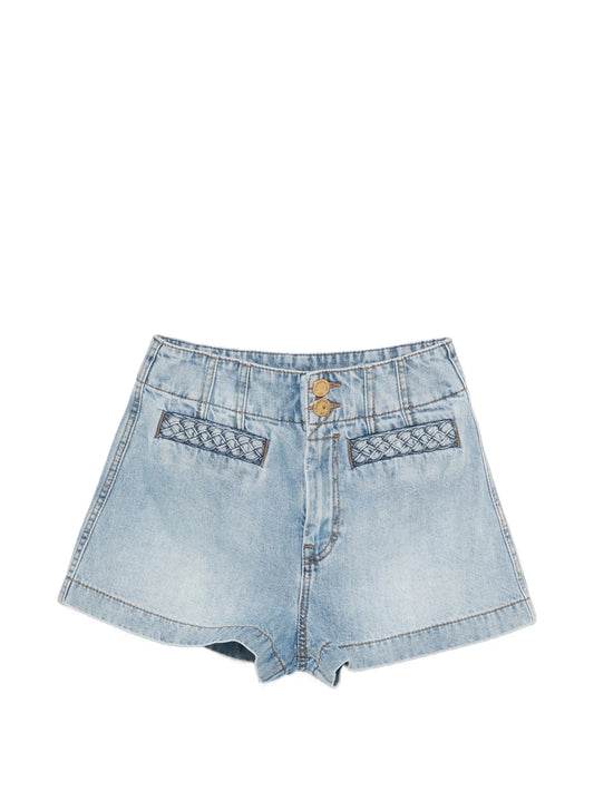 Indra braided-trim shorts