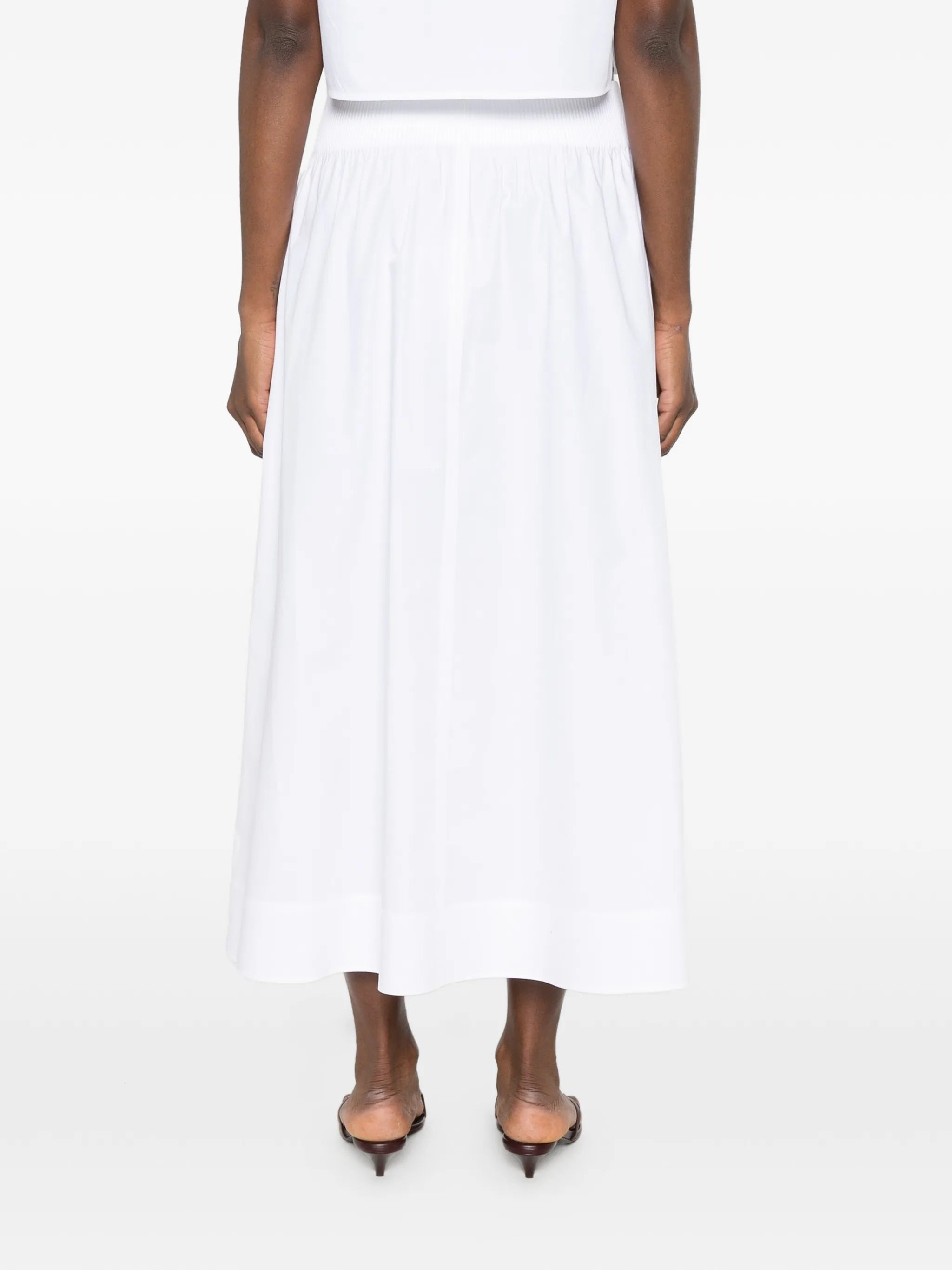 Romy smocked-waist skirt