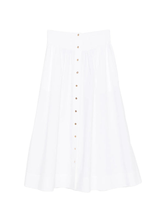 Romy smocked-waist skirt