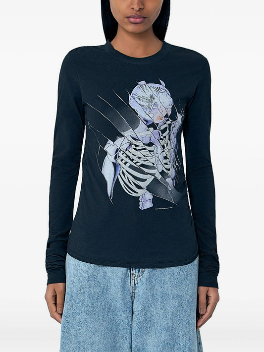 Strain Slim print long-sleeve T-shirt