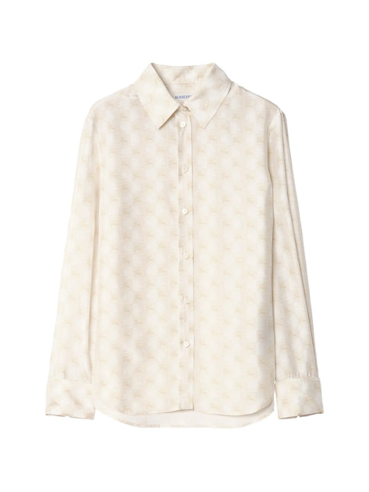 regular fit EKD Checkerboard silk shirt