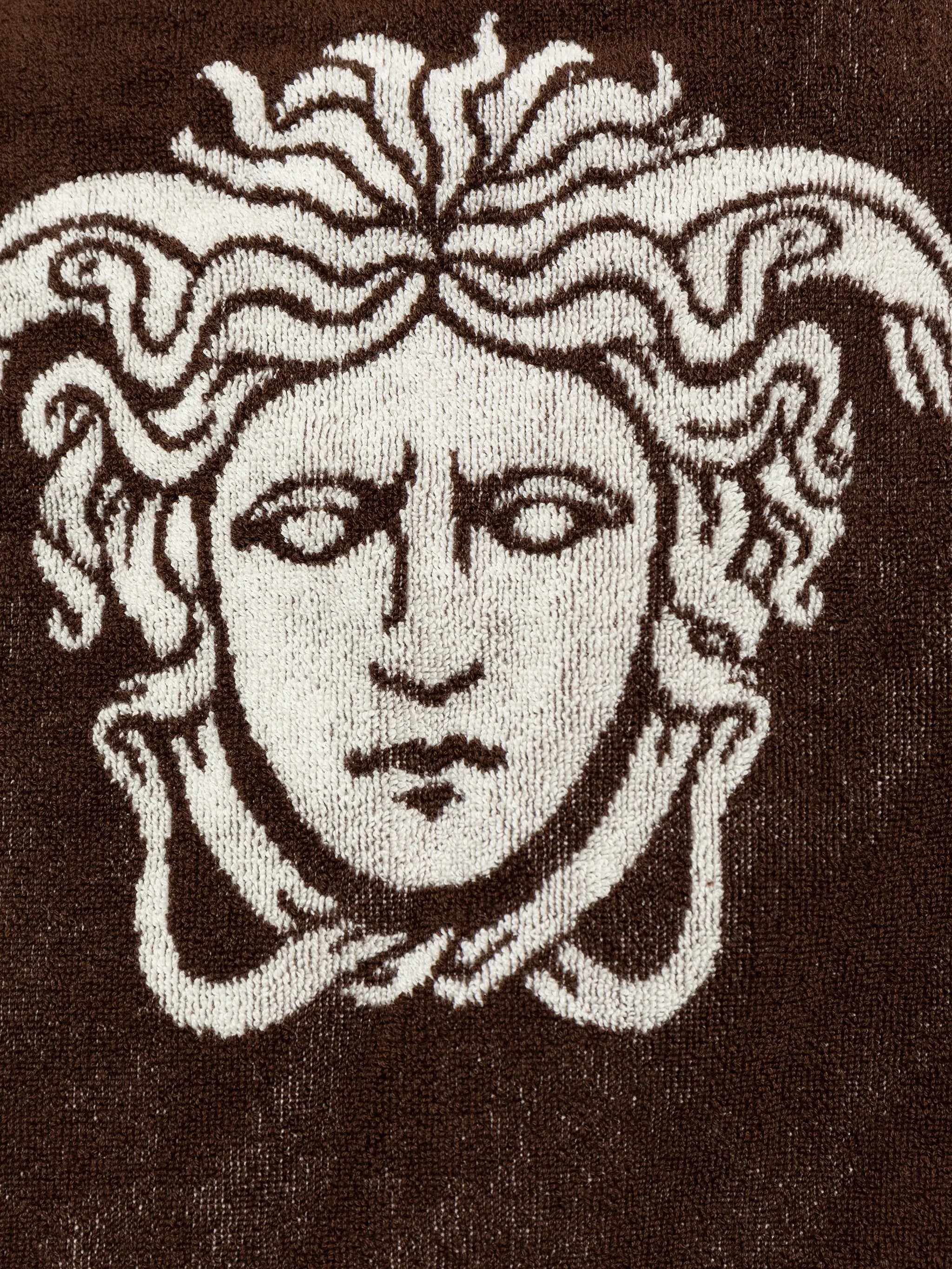 embroidered-graphic cotton bathrobe