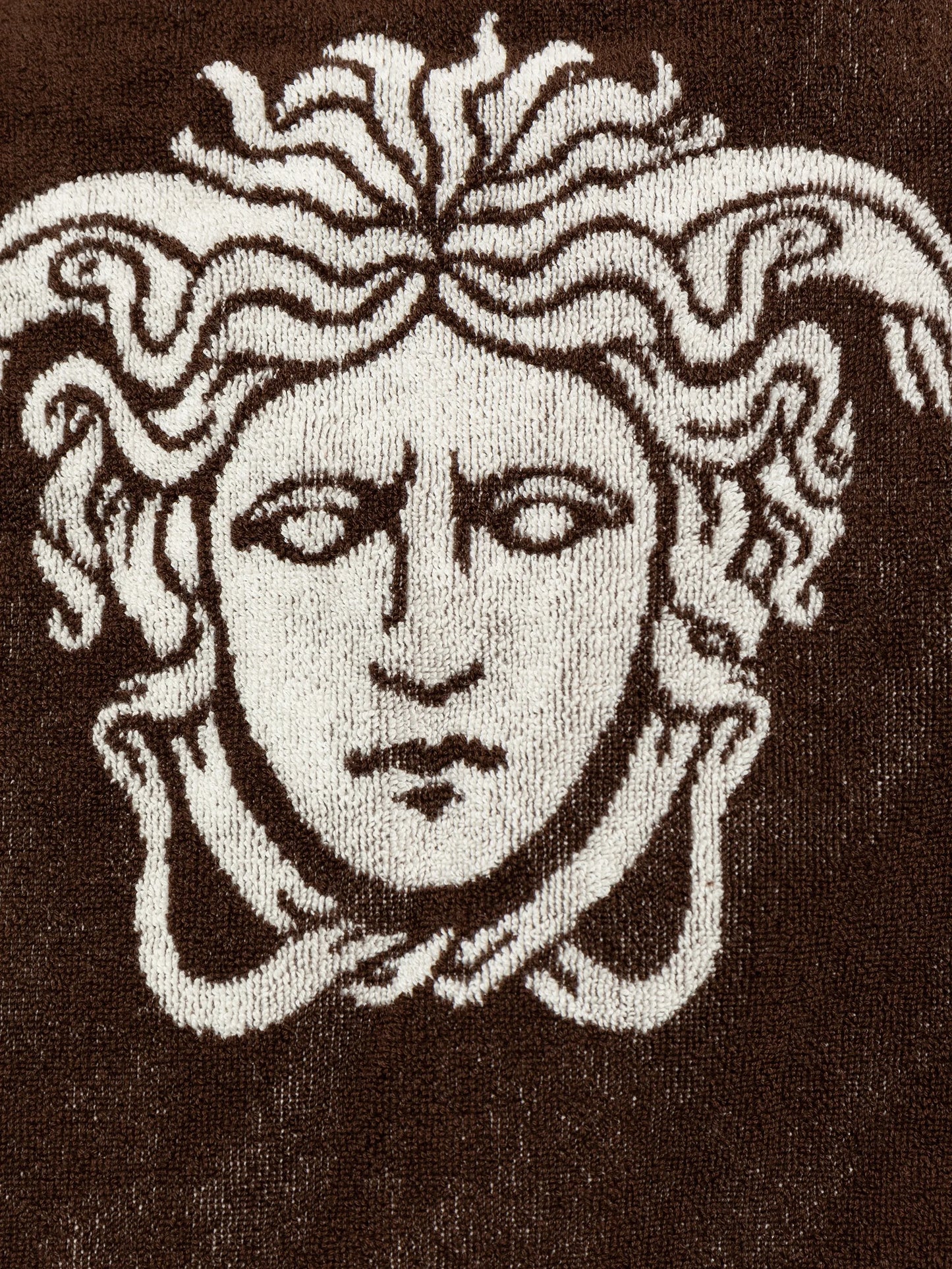 embroidered-graphic cotton bathrobe
