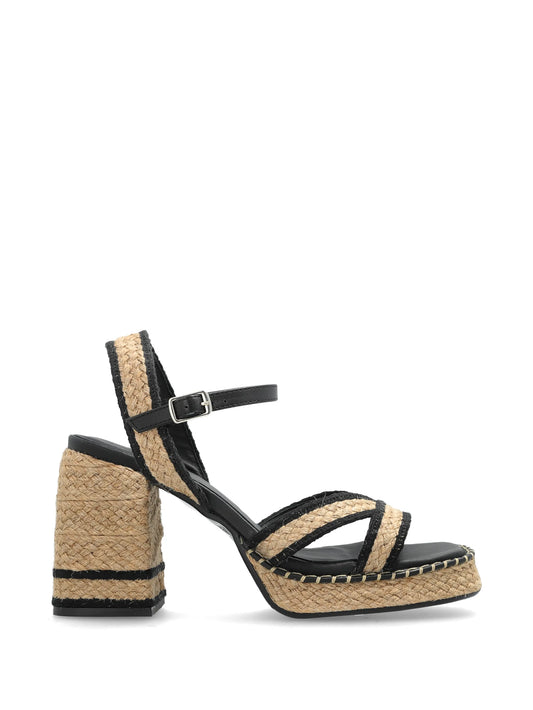 platform woven sandals