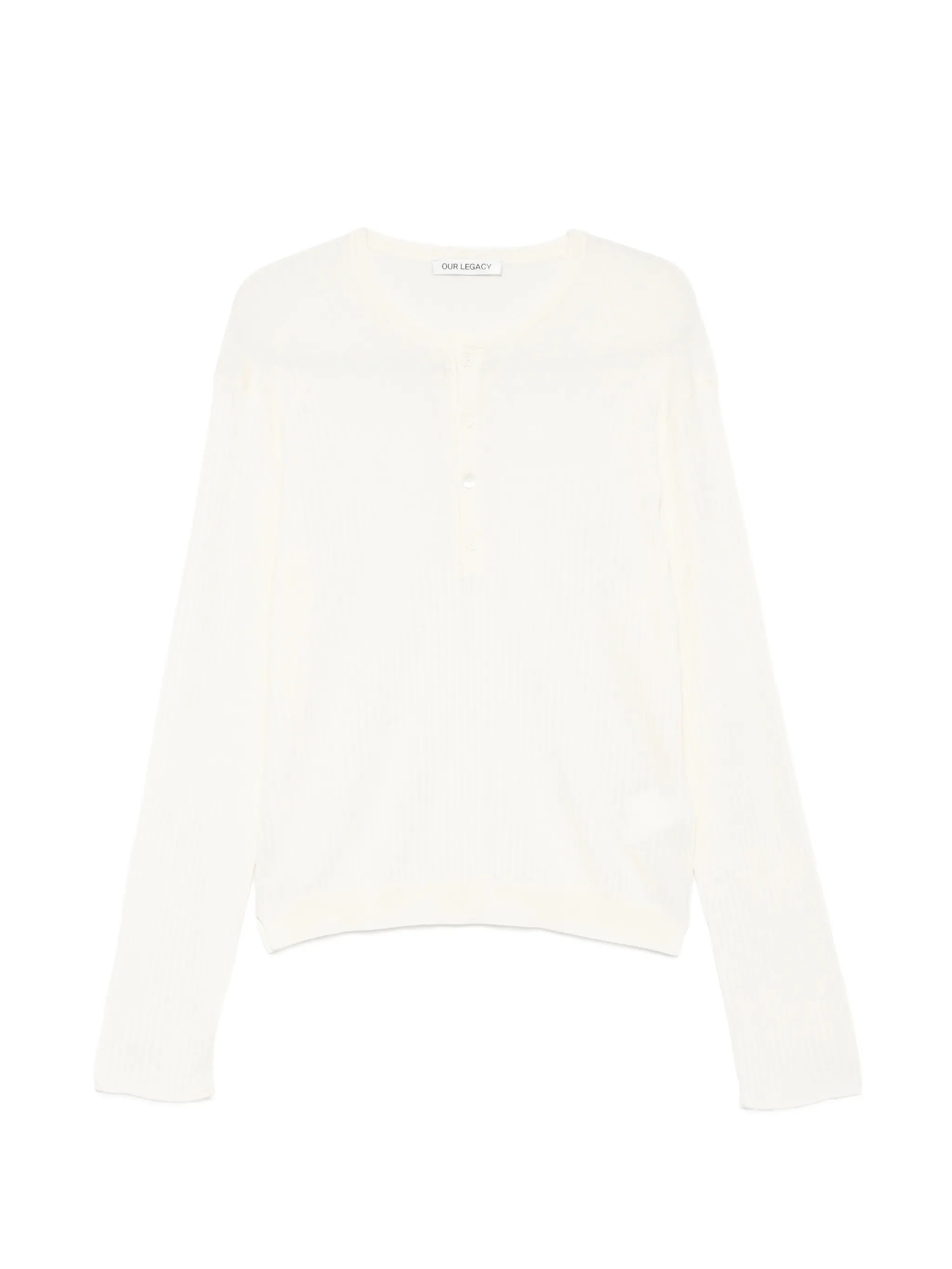 ribbed-knit T-shirt