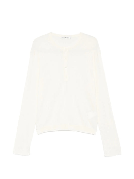 ribbed-knit T-shirt