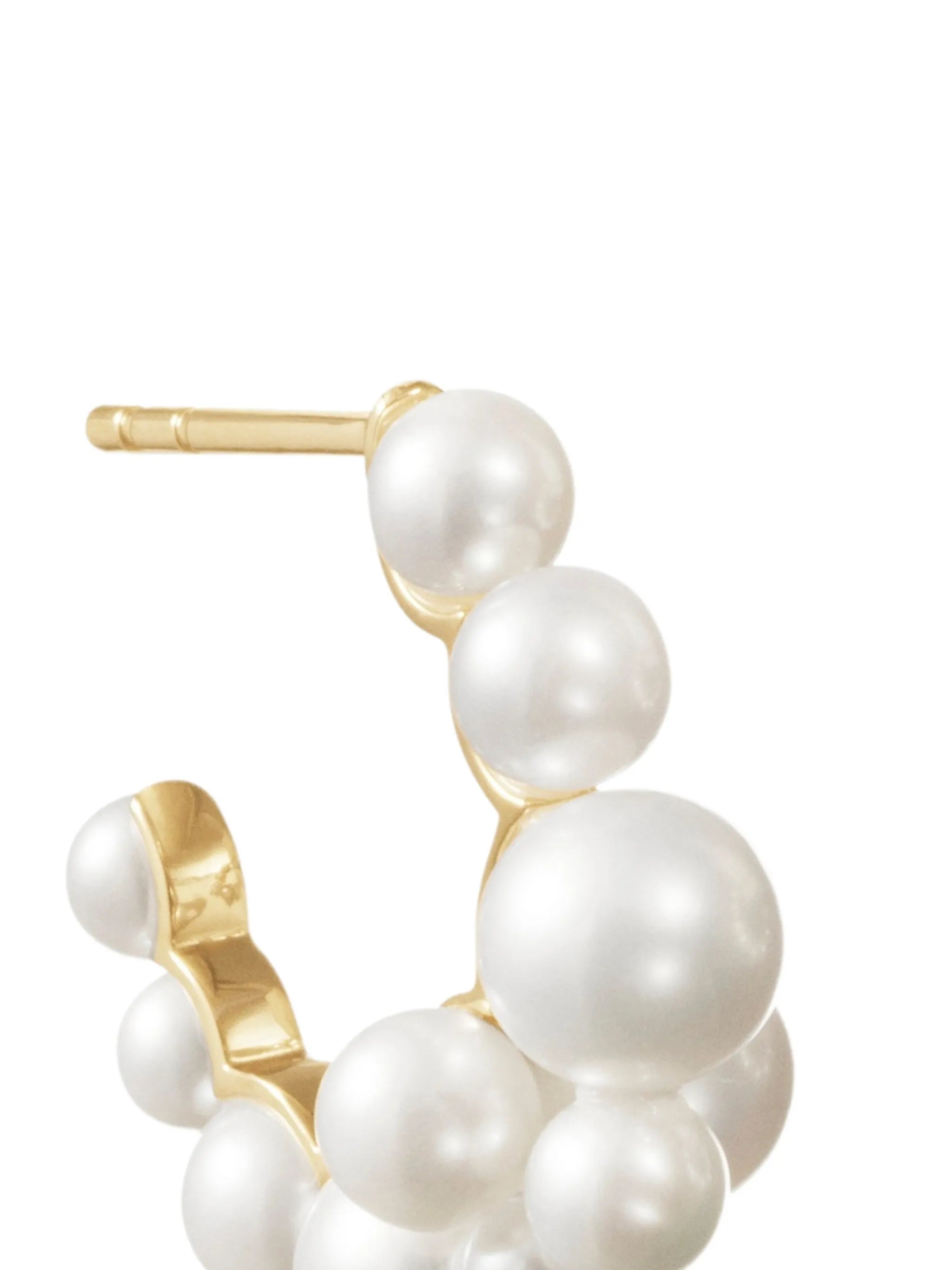 Boucle Botticelli pearl-cluster hoop earrings