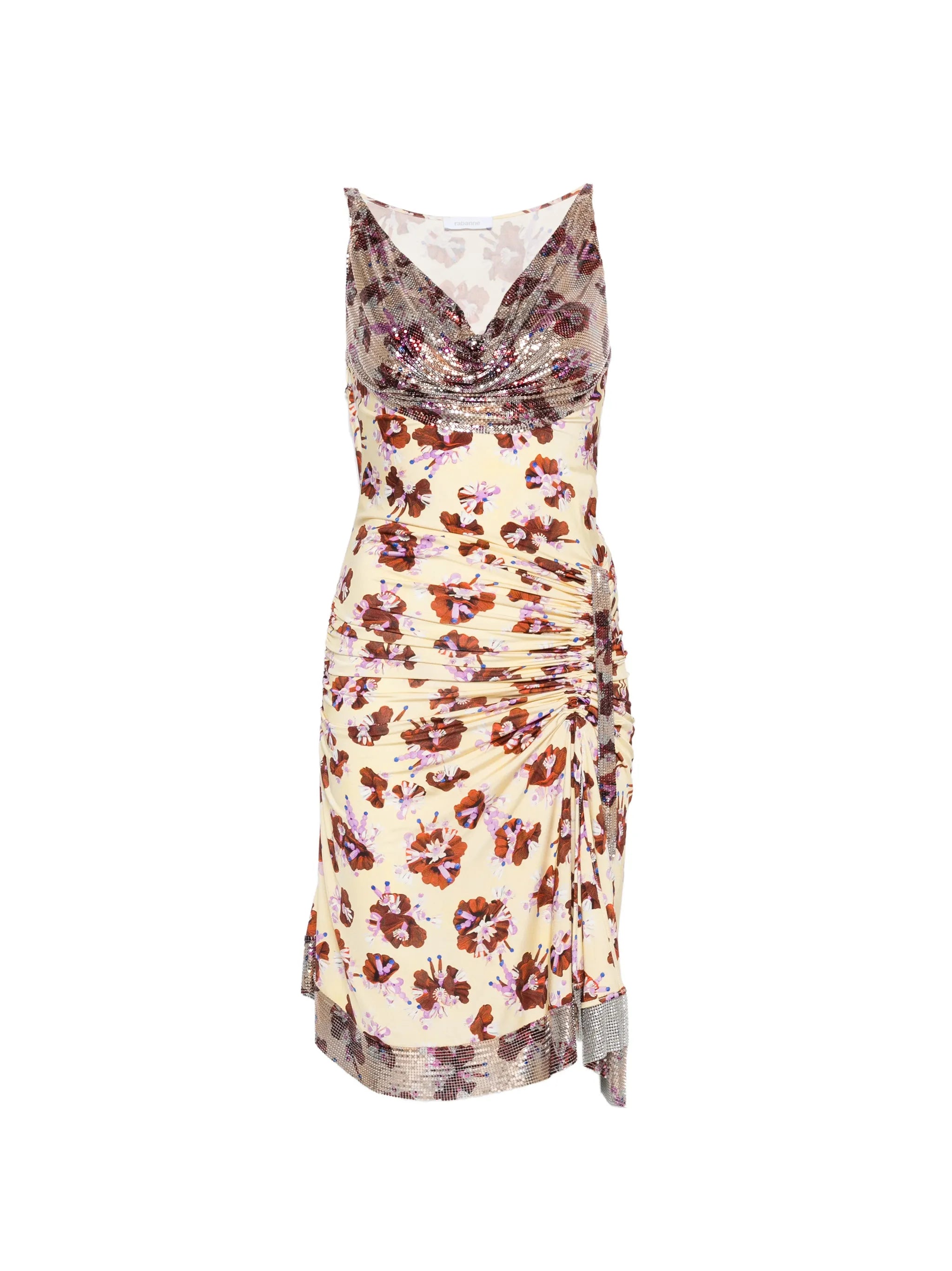 floral-print mini dress
