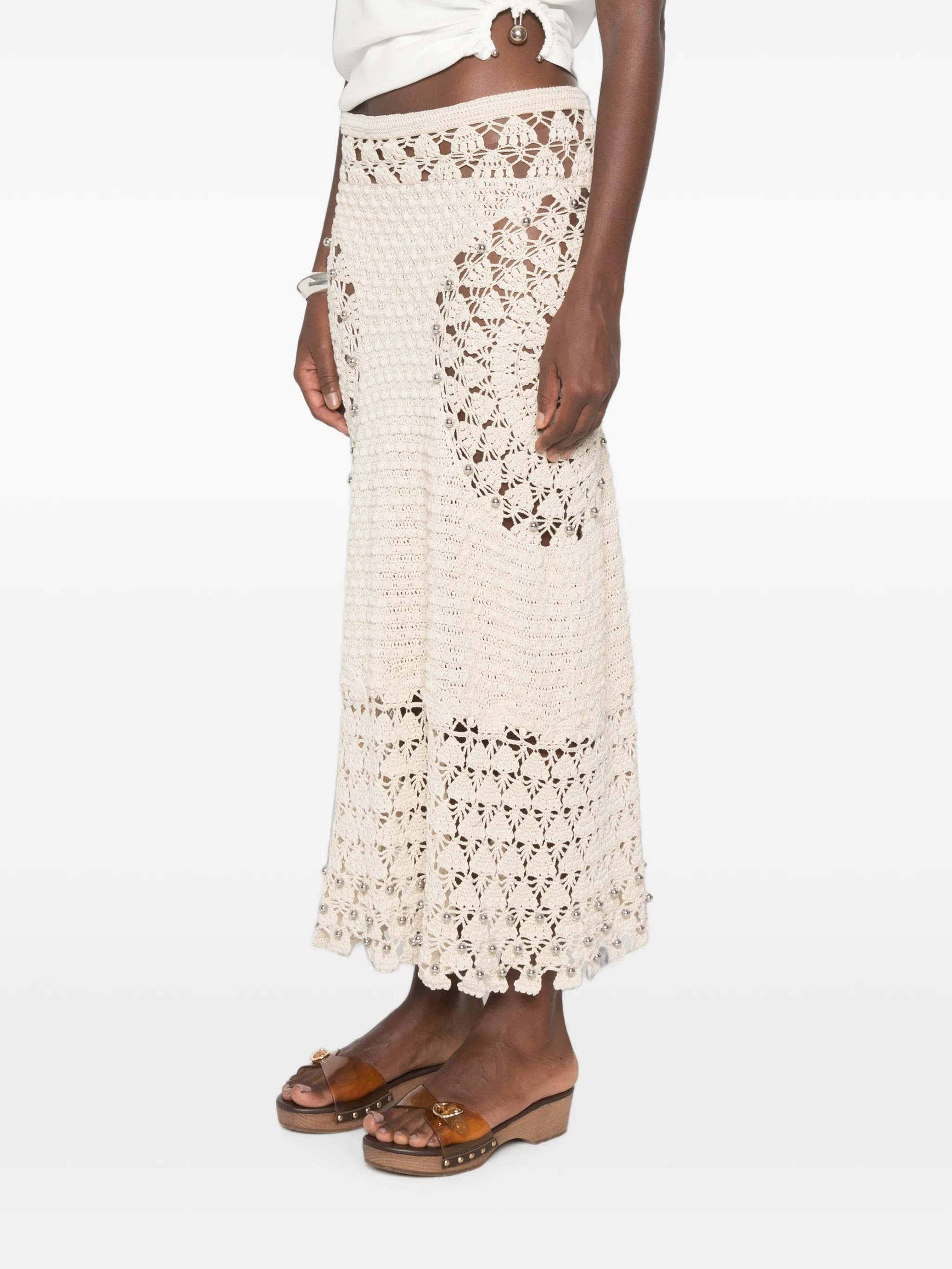 handmade midi skirt in crochet