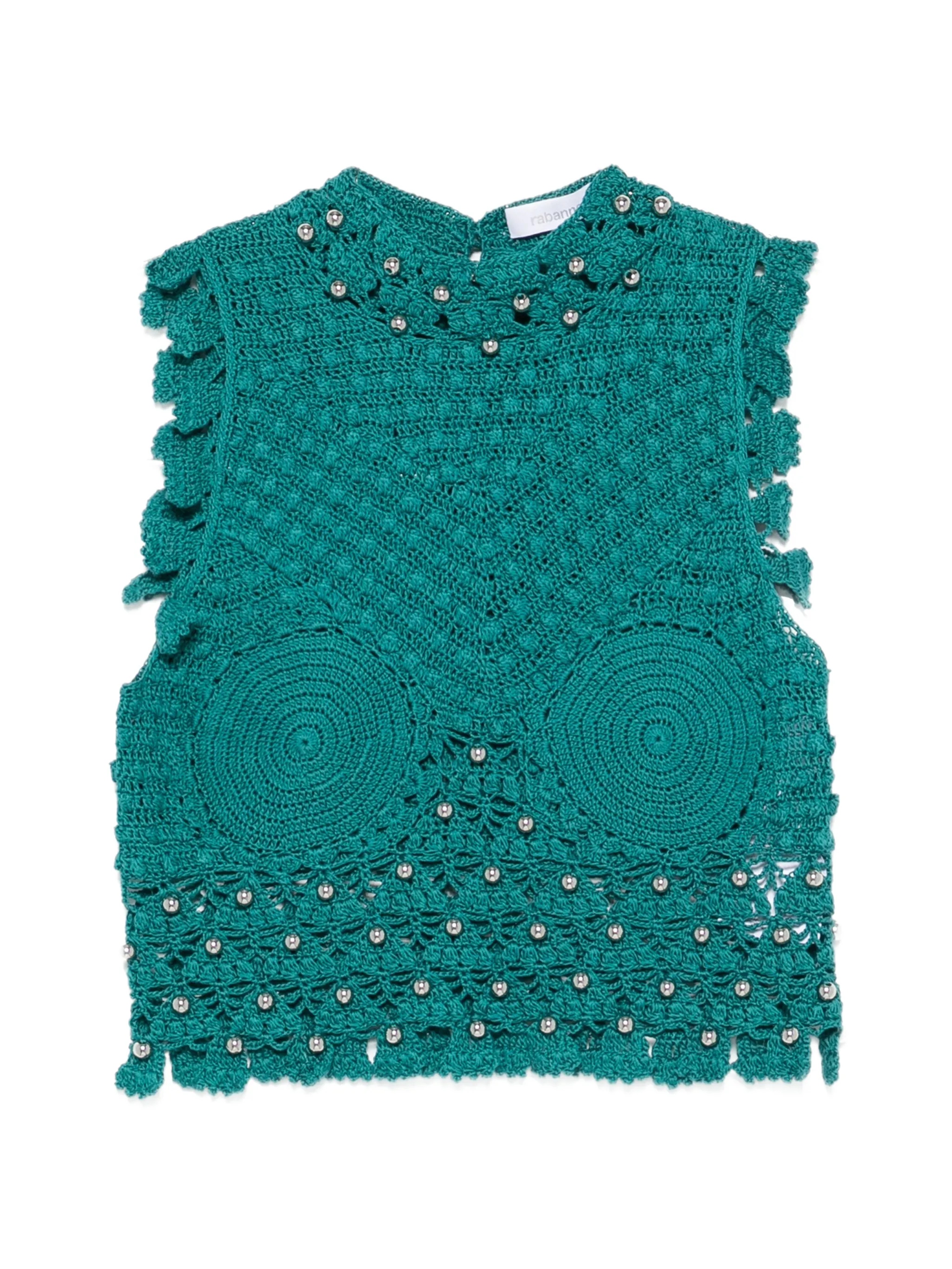 handmade sleeveless top in crochet