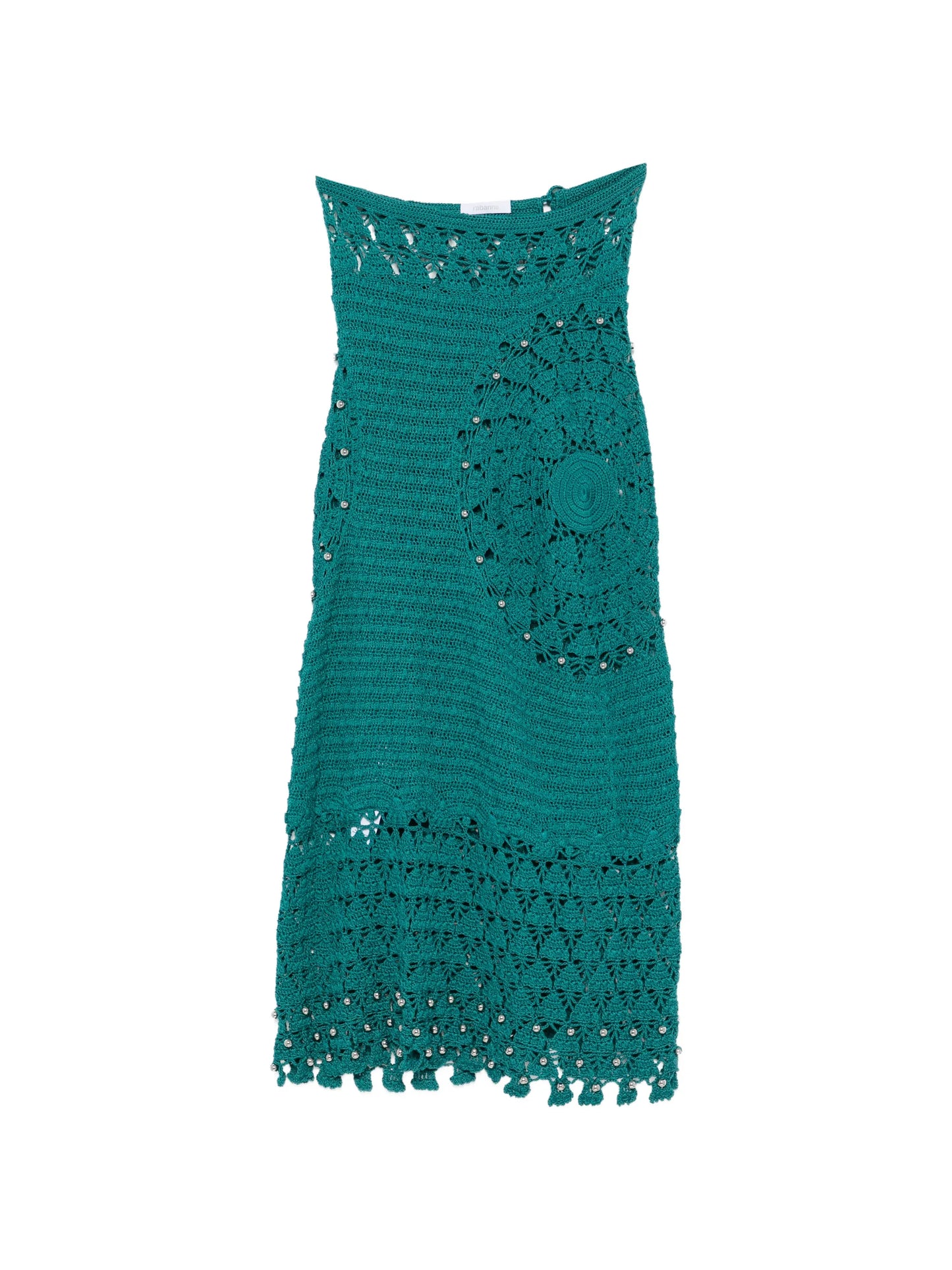 bead-embellished midi skirt
