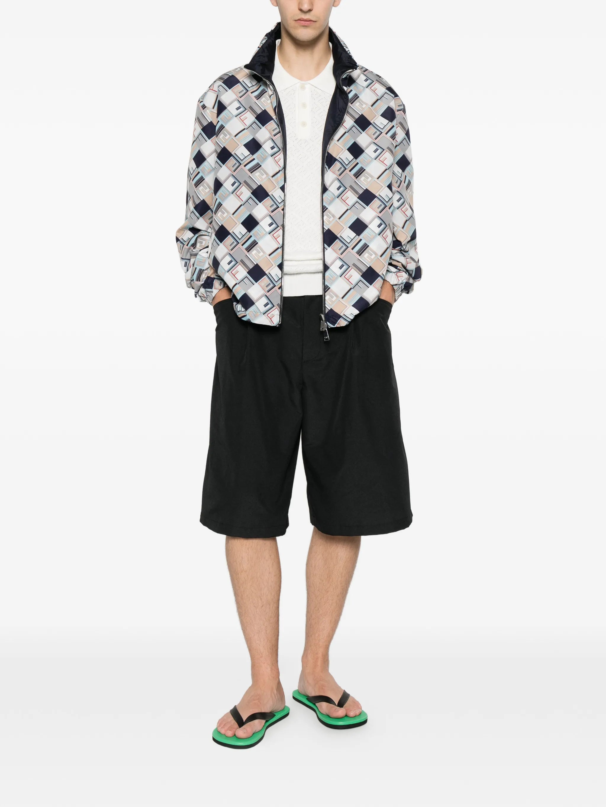 FF-print reversible jacket