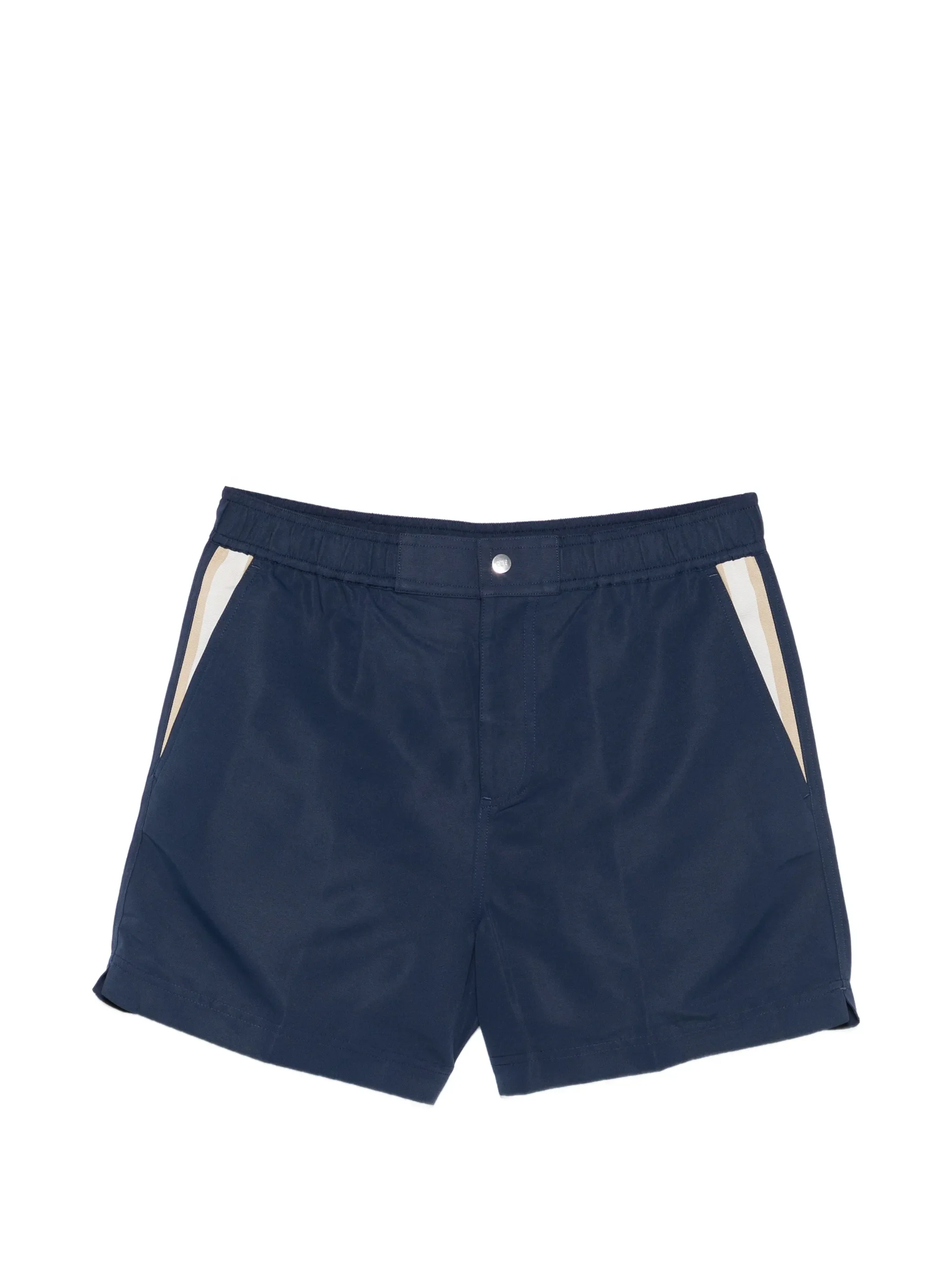 button-fastening swim shorts