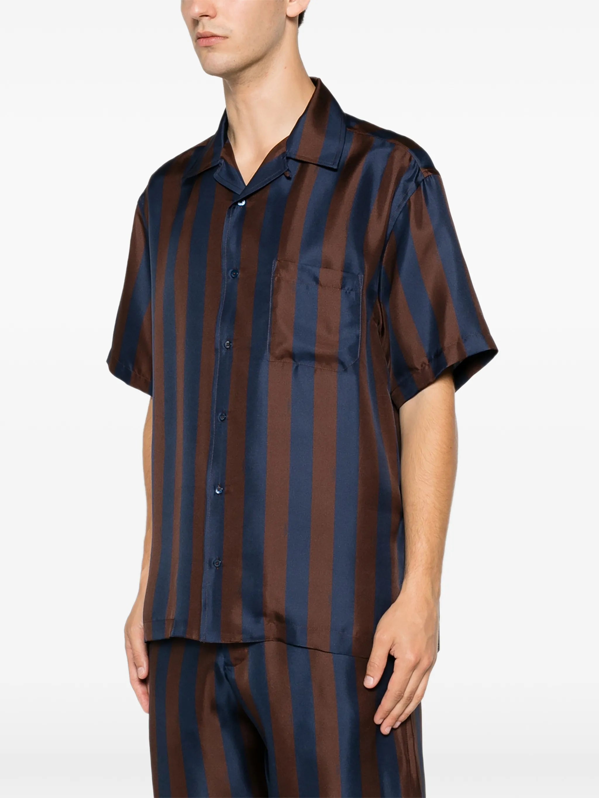 striped silk shirt