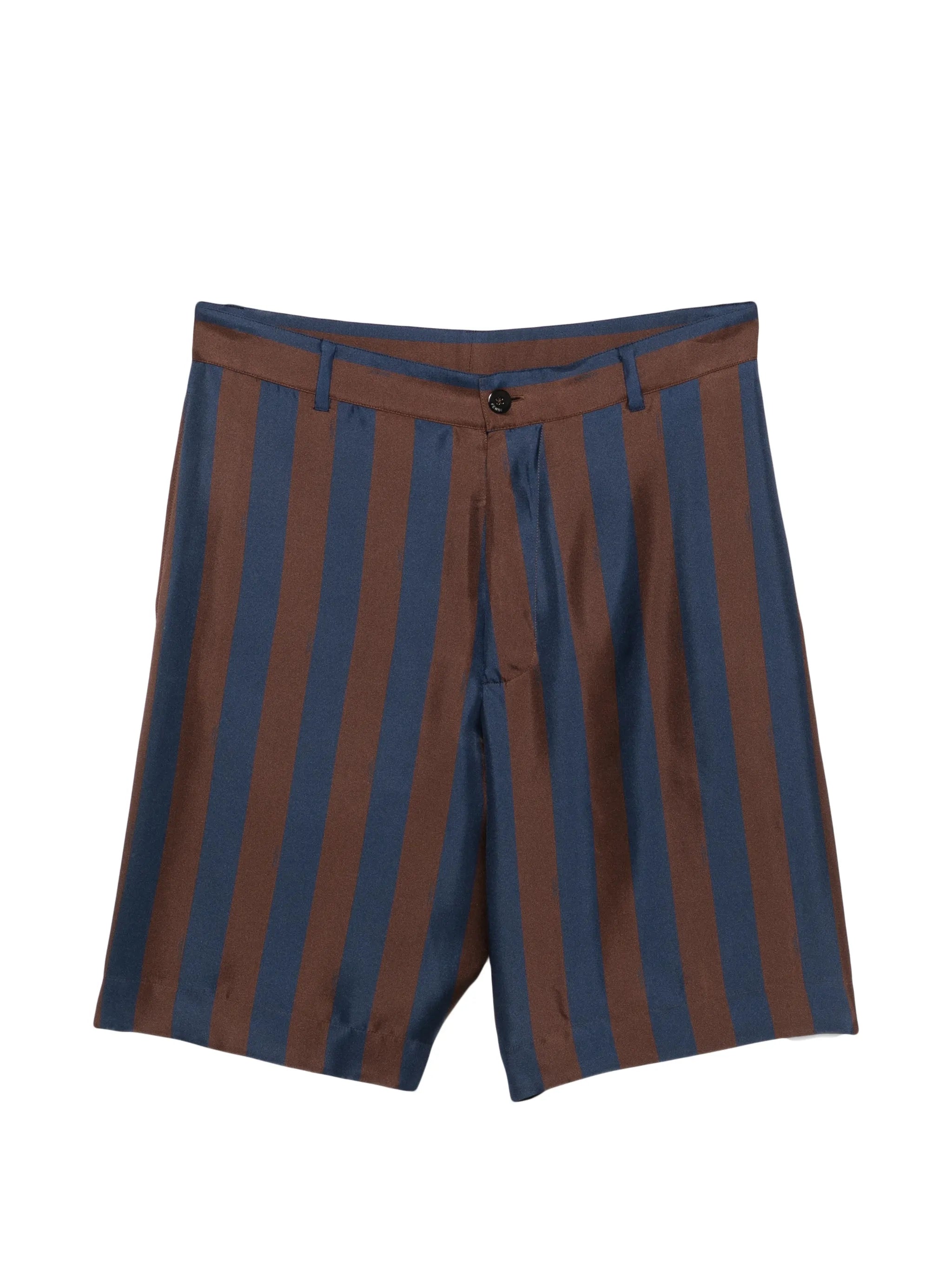 striped silk shorts