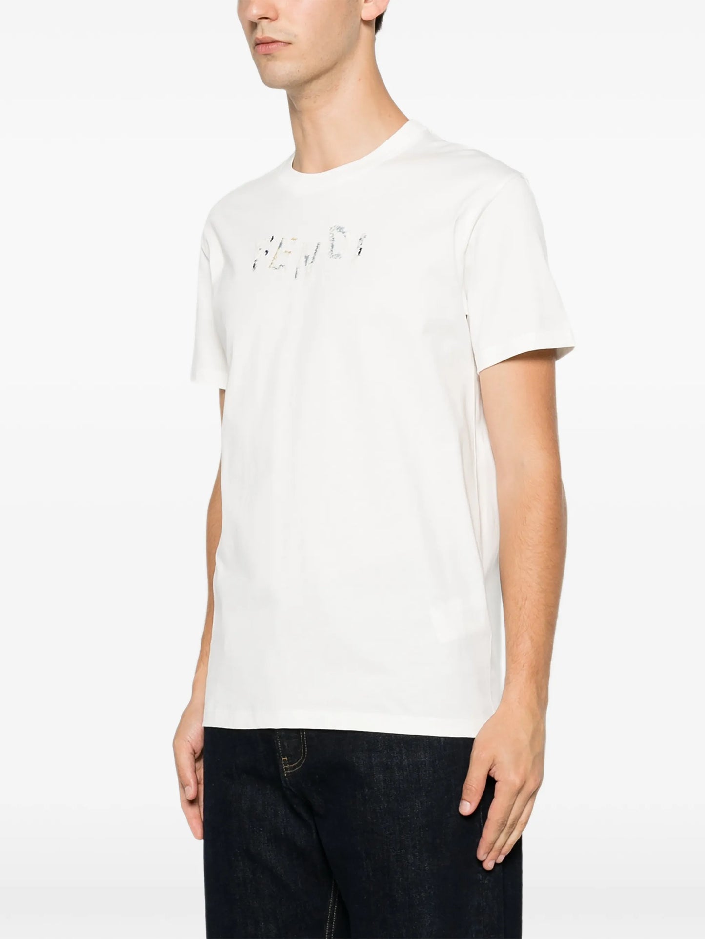 embroidered-logo T-shirt