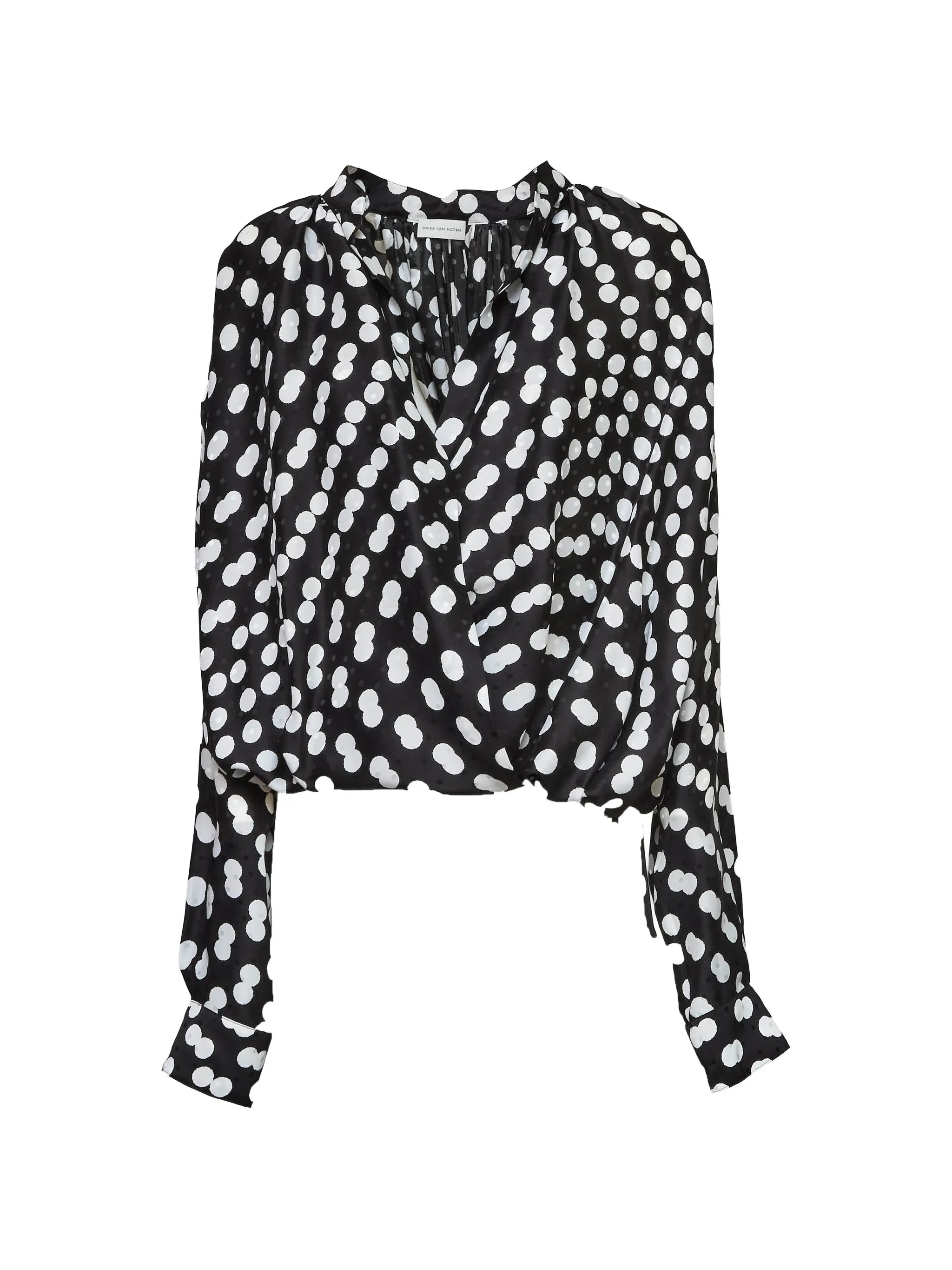 polka dot blouse