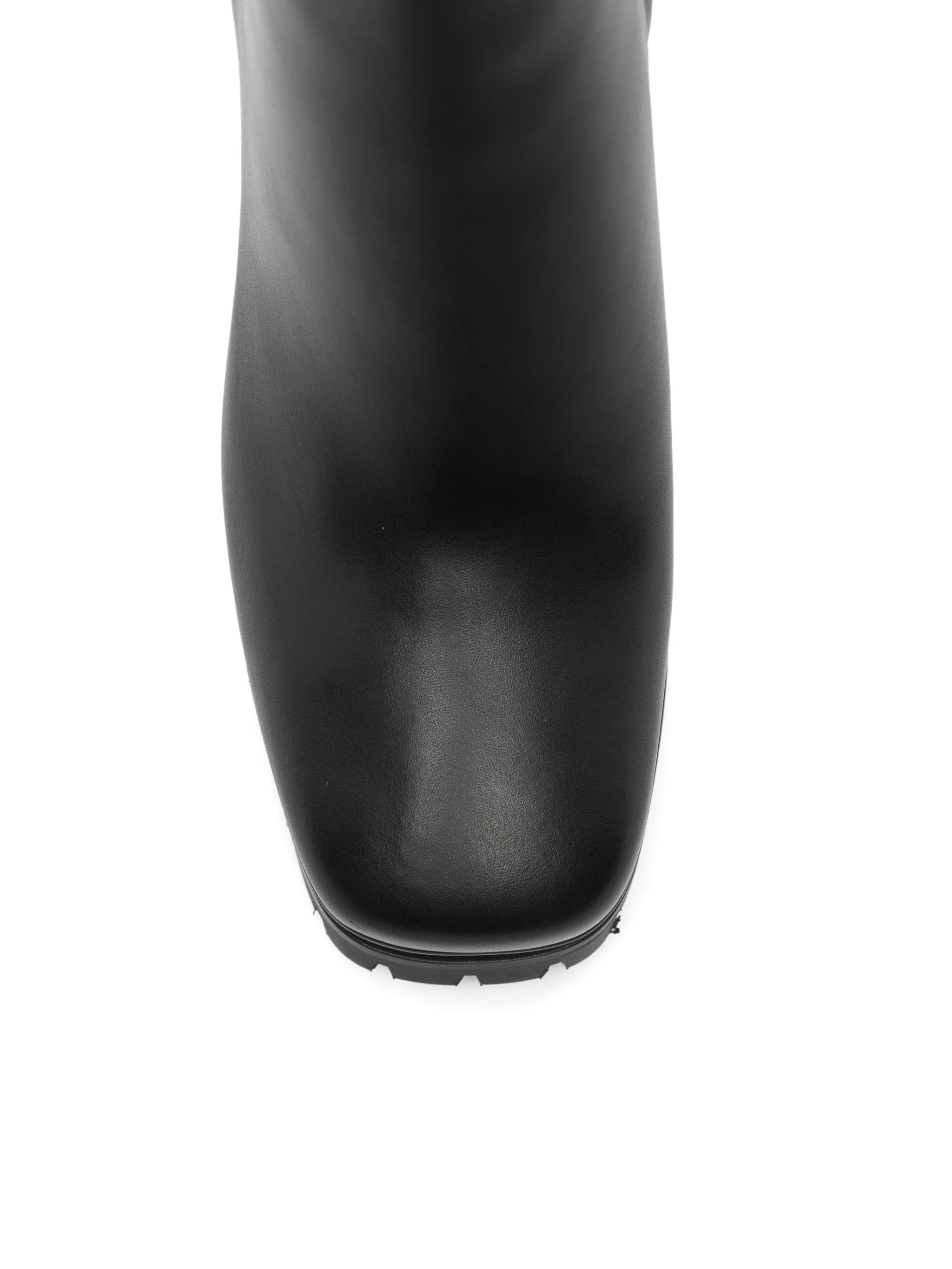 block-heel leather ankle boots
