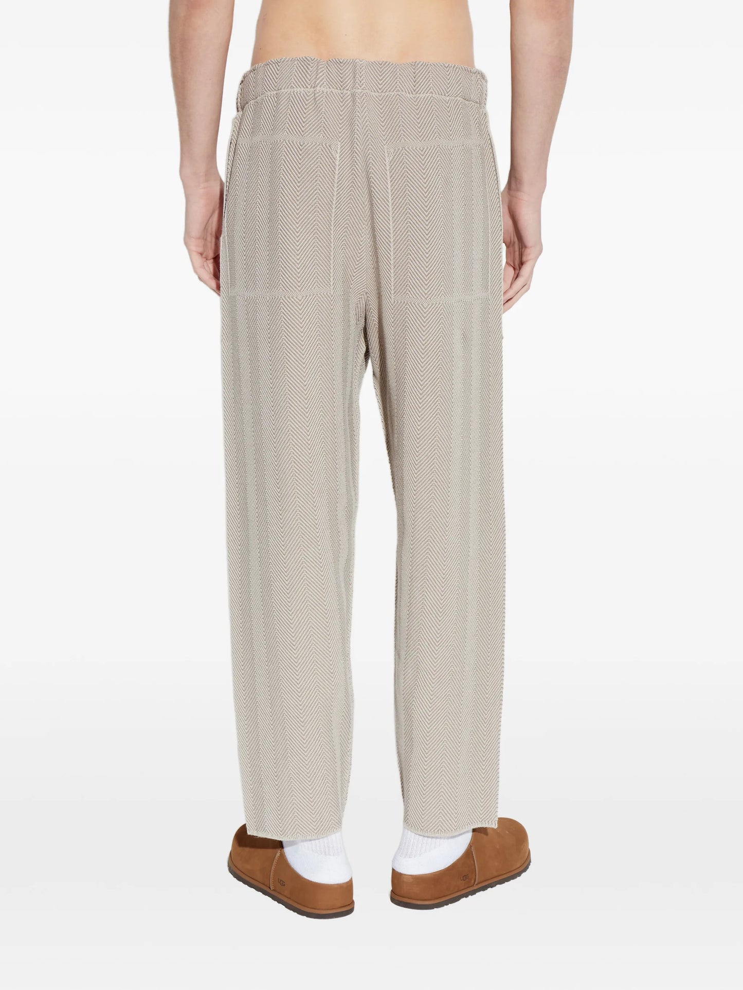 herringbone elasticated trousers