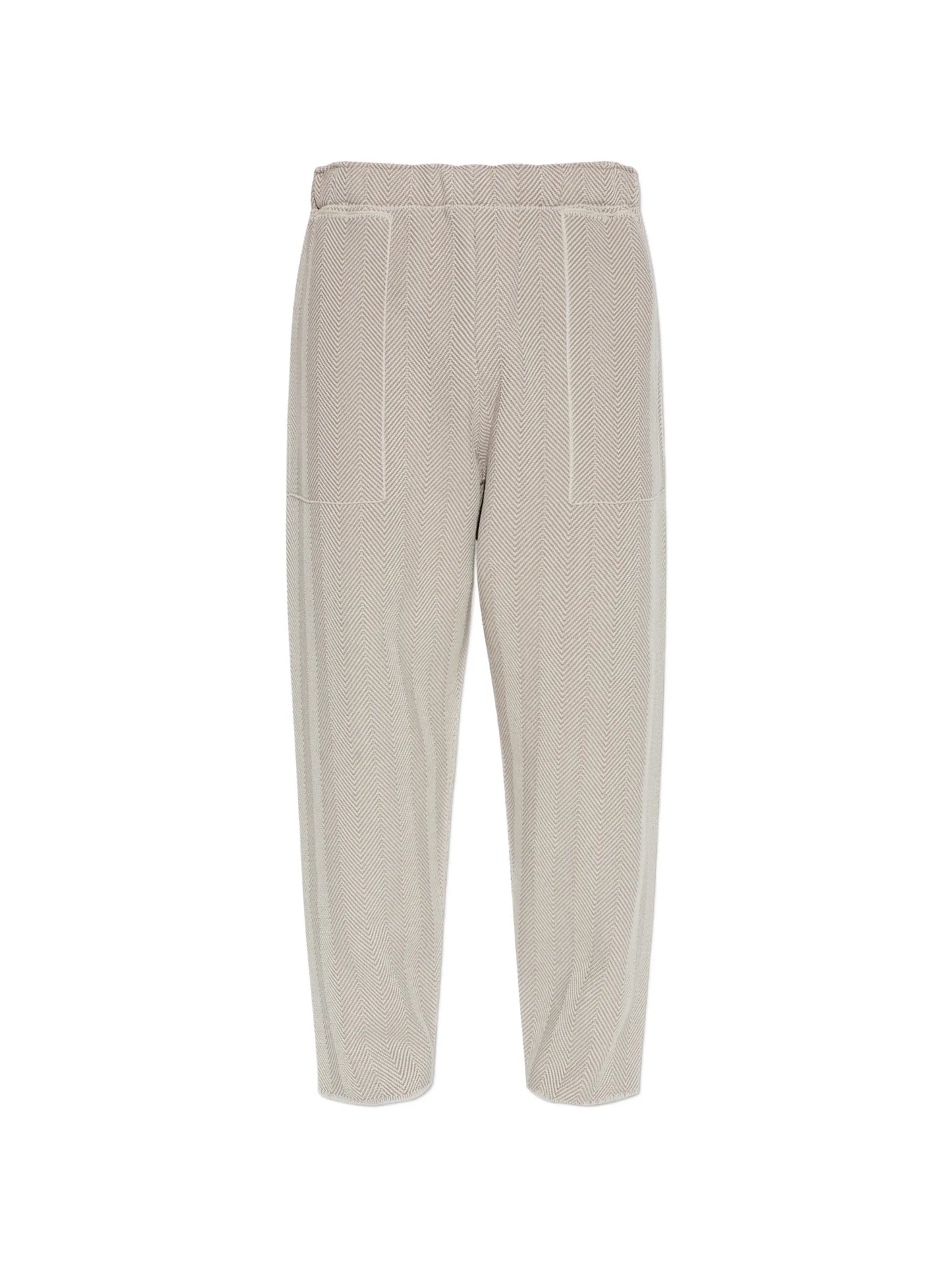 herringbone elasticated trousers