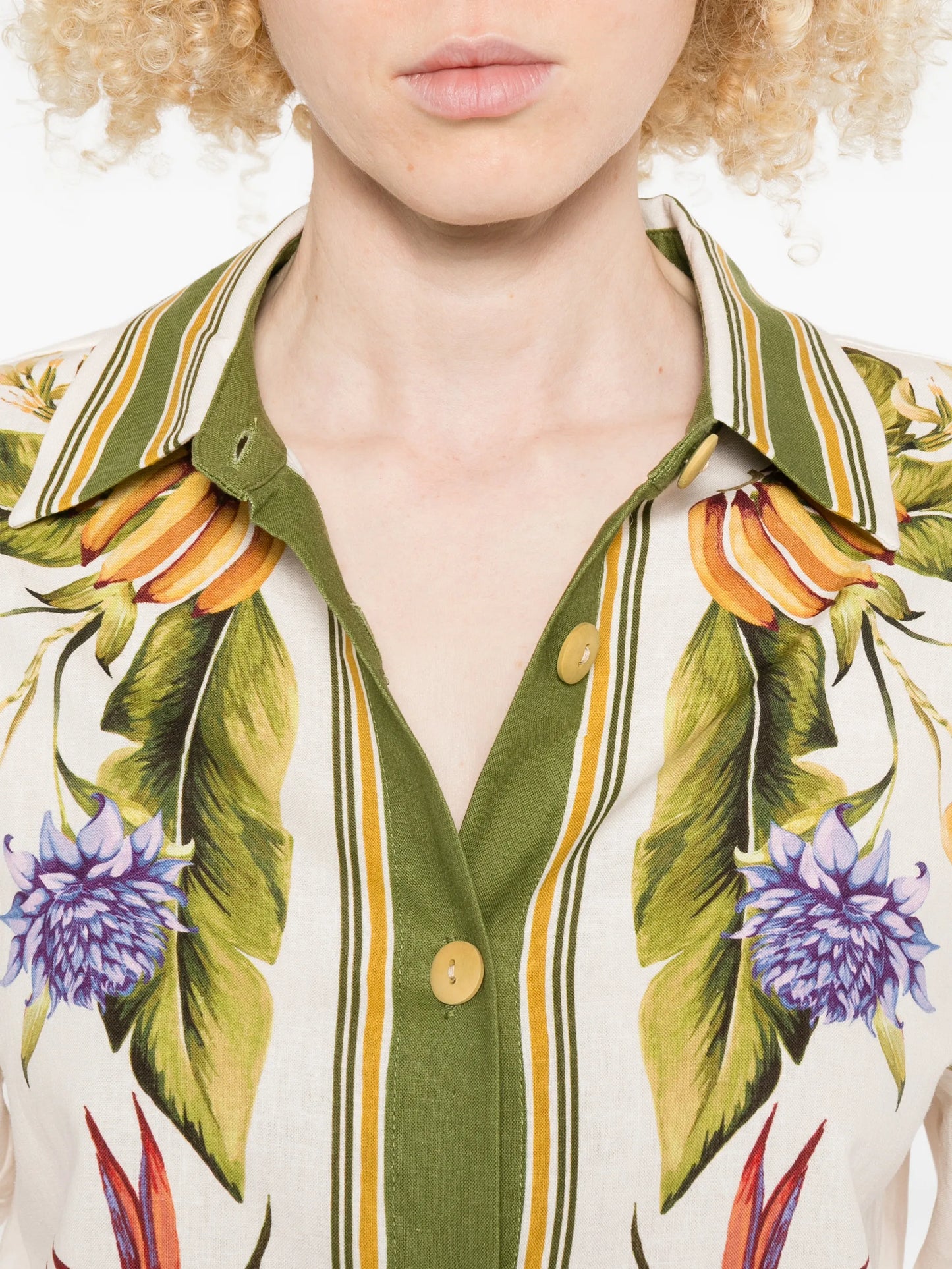 Sand Tropical floral-print shirt