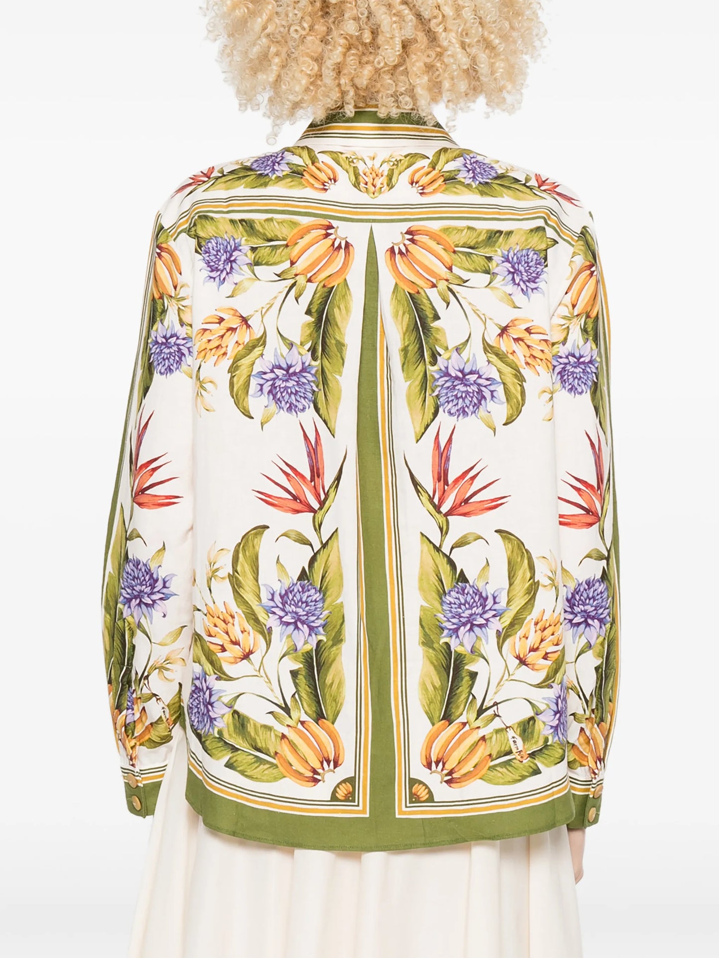 Sand Tropical floral-print shirt