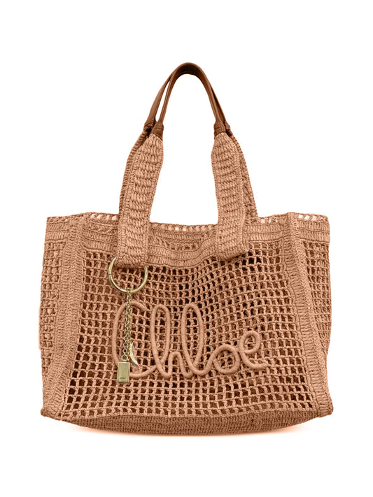 Summer Banana logo-charm tote bag