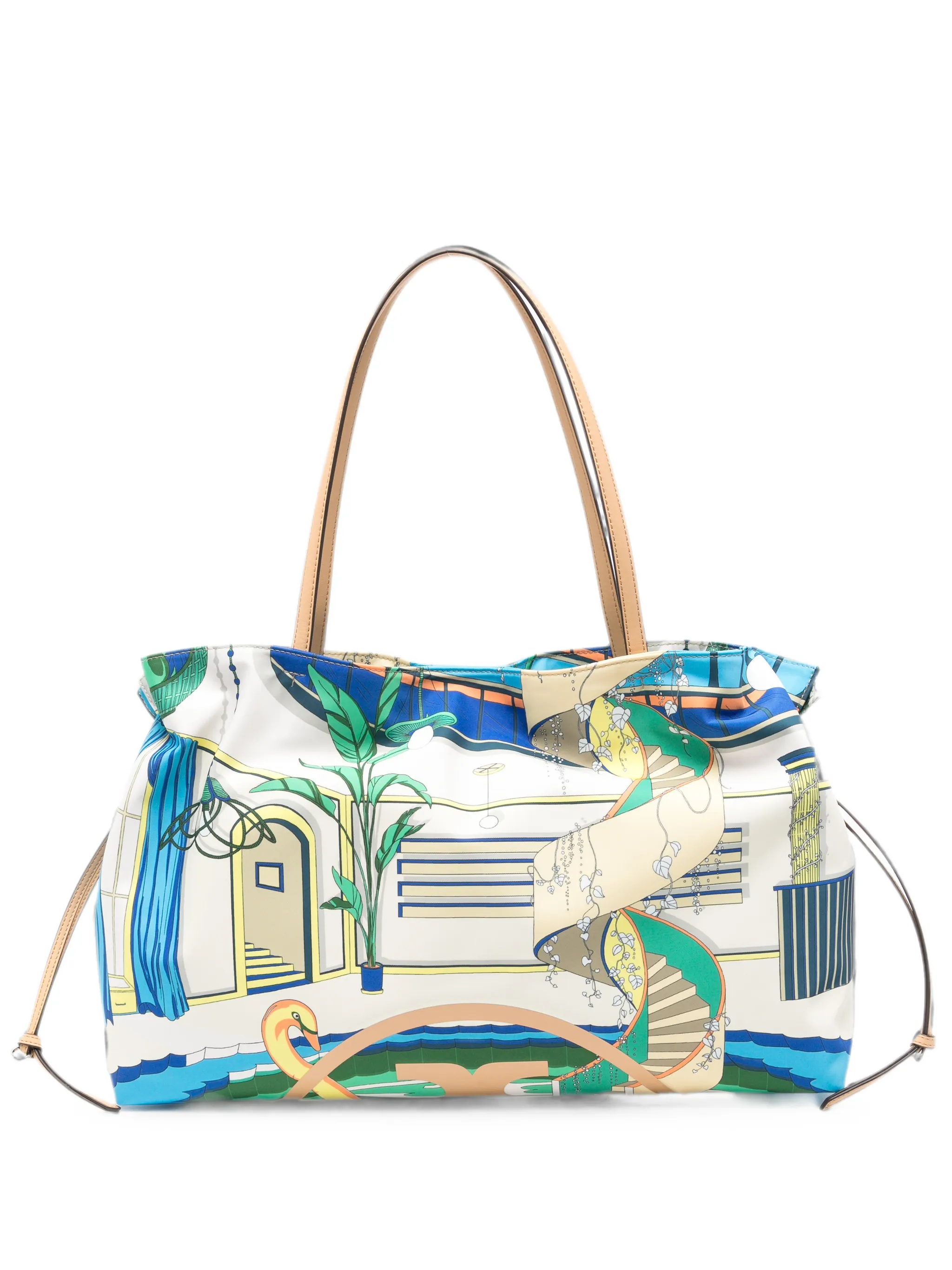 Ella printed drawstring tote bag