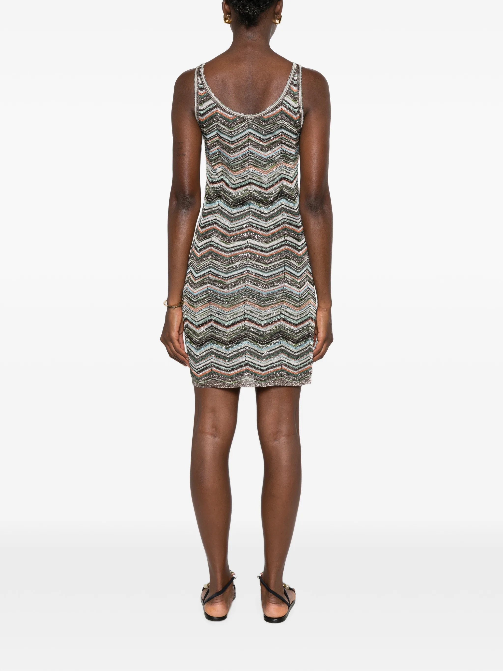 zigzag-knit mini dress