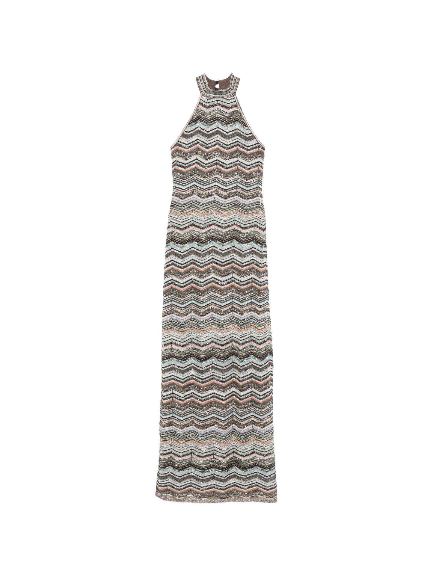 zigzag-pattern maxi dress