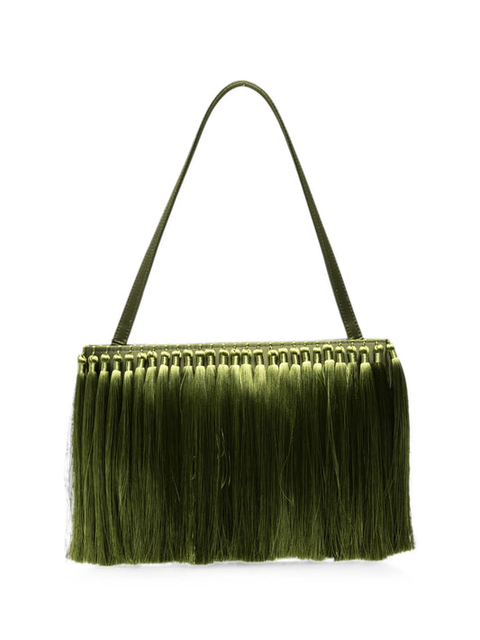 tassel-embellished clutch bag
