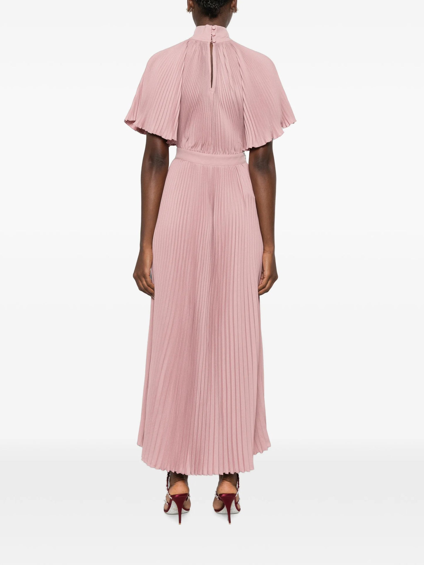 Anais pleated midi dress