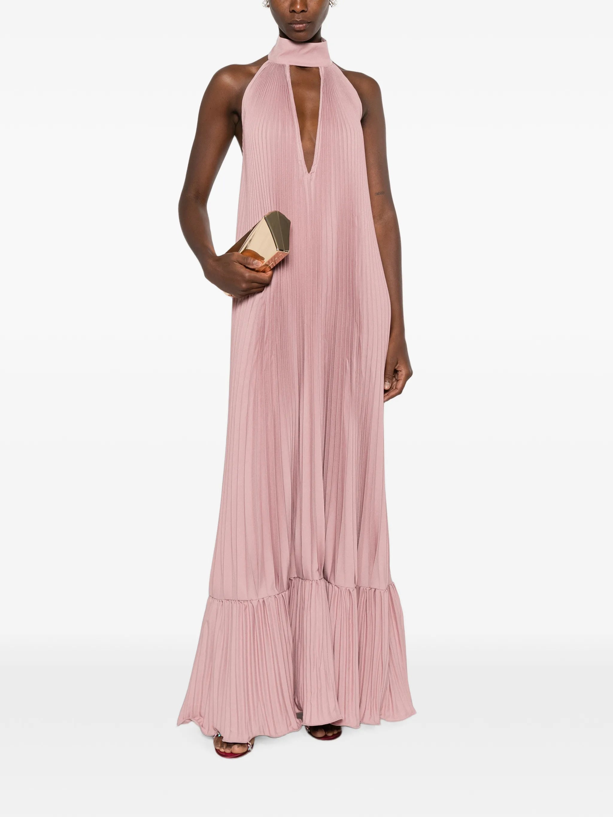Libertie pleated maxi dress