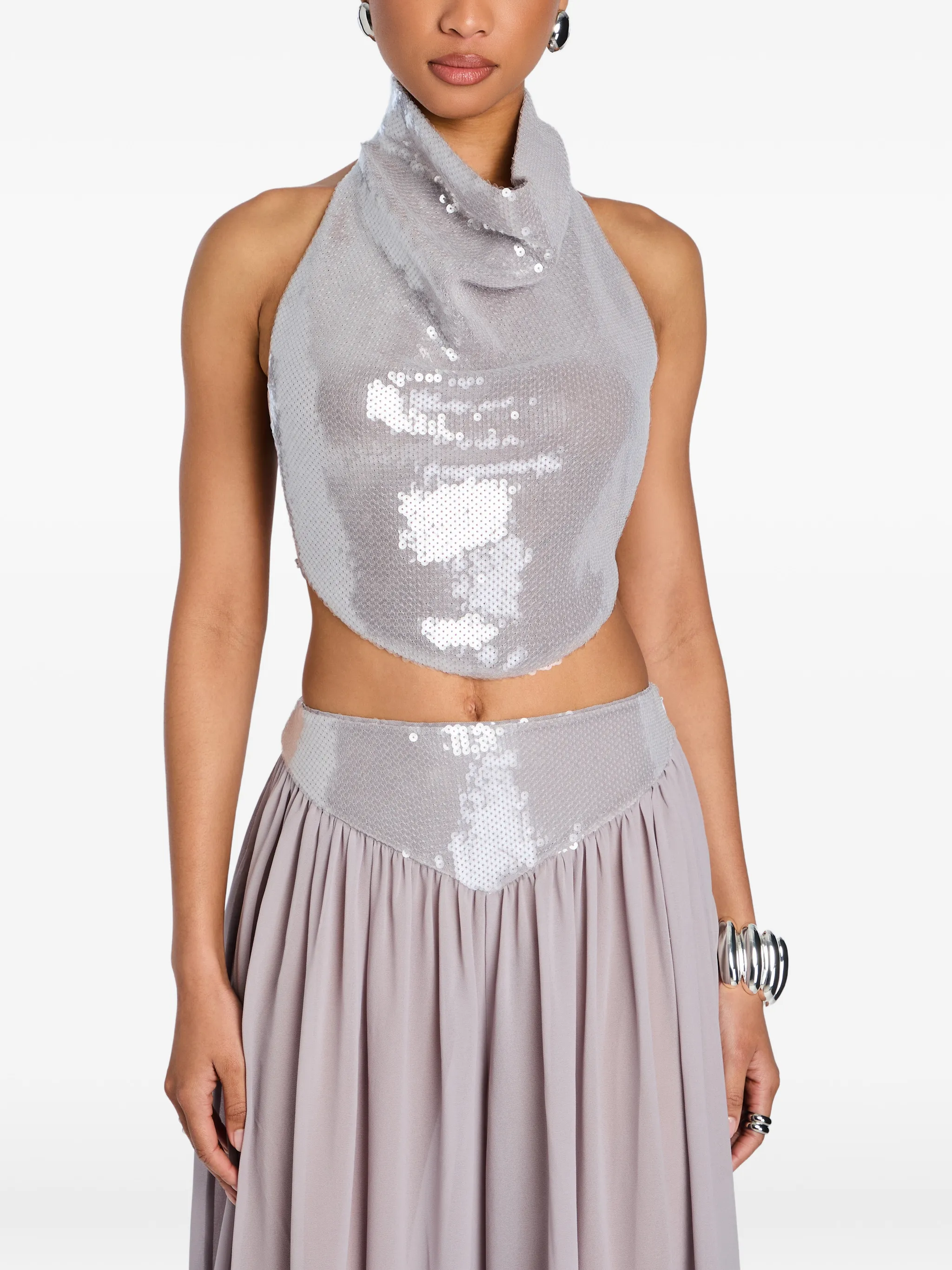 Pyna sequin-embellished top