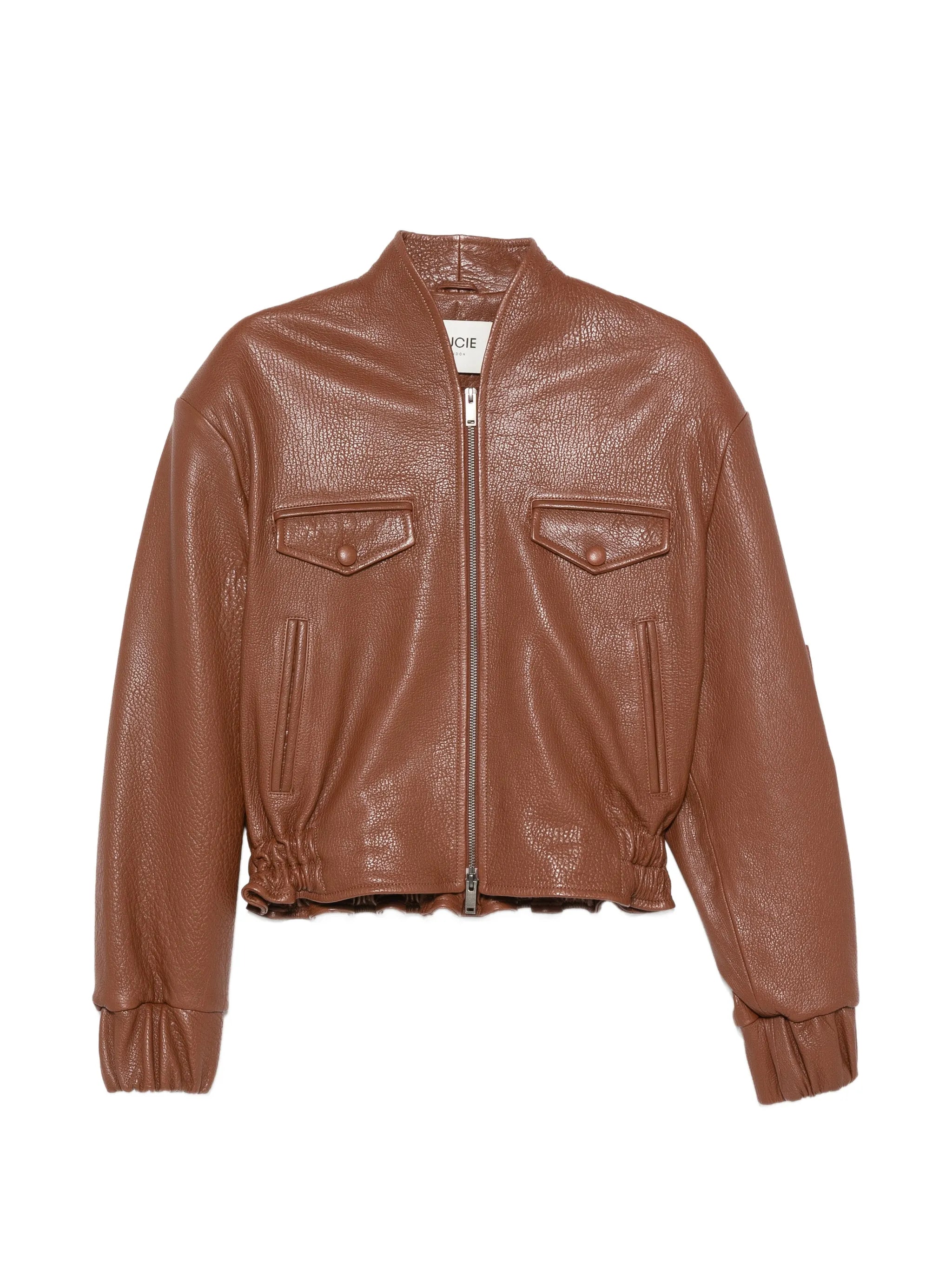 Frankie pebbled leather jacket