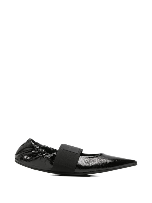 Crush pointed-toe ballet flats