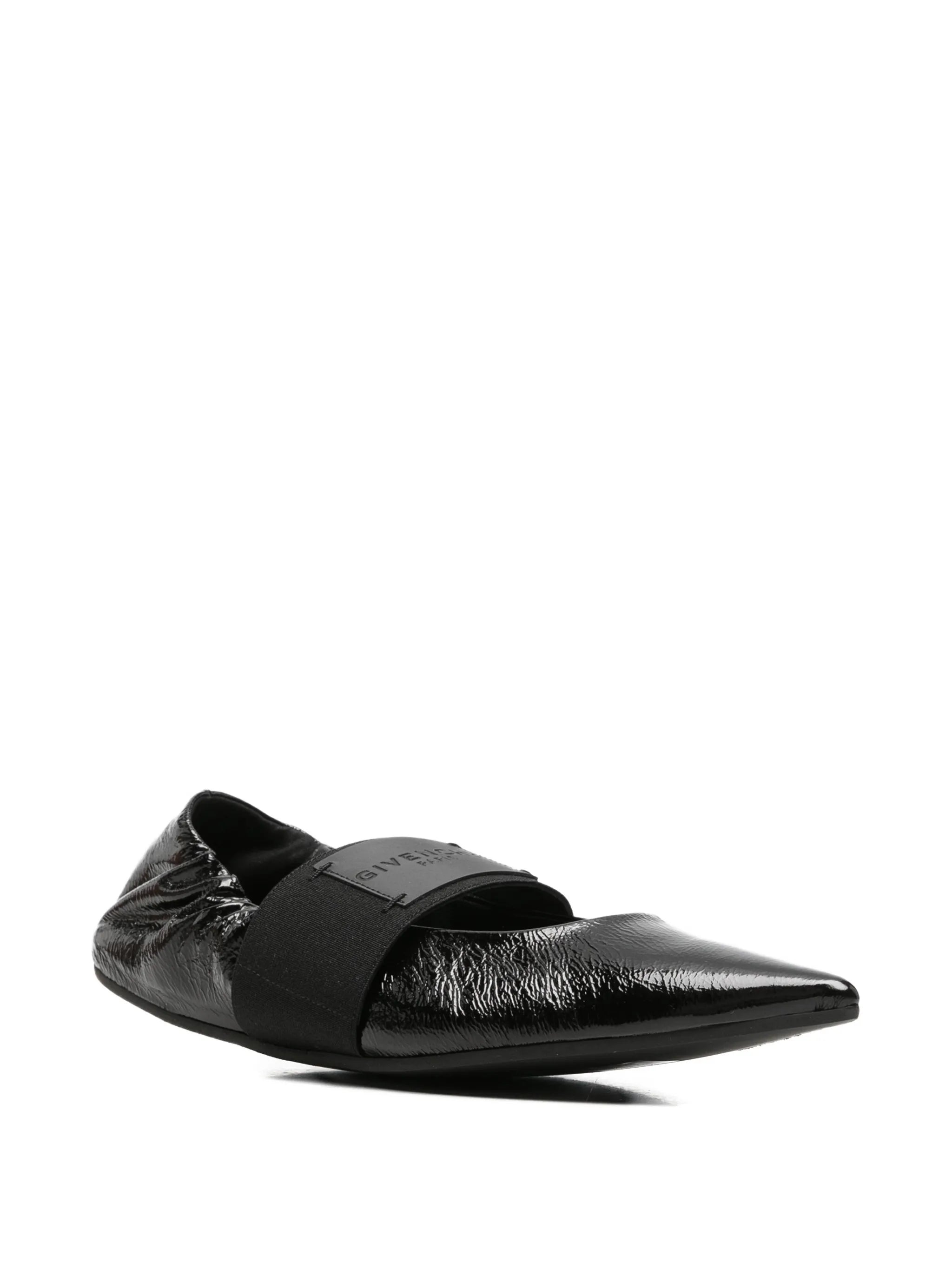 Crush pointed-toe ballet flats