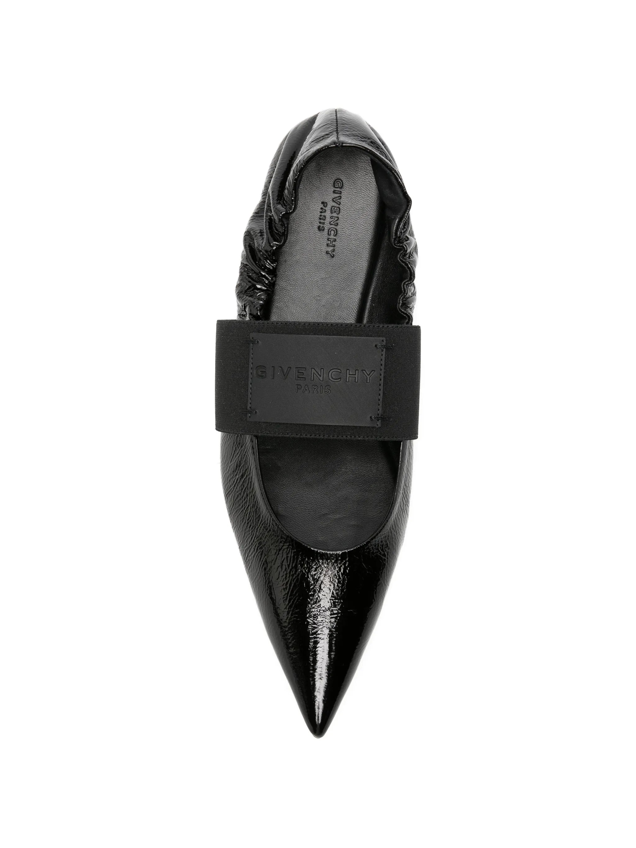 Crush pointed-toe ballet flats