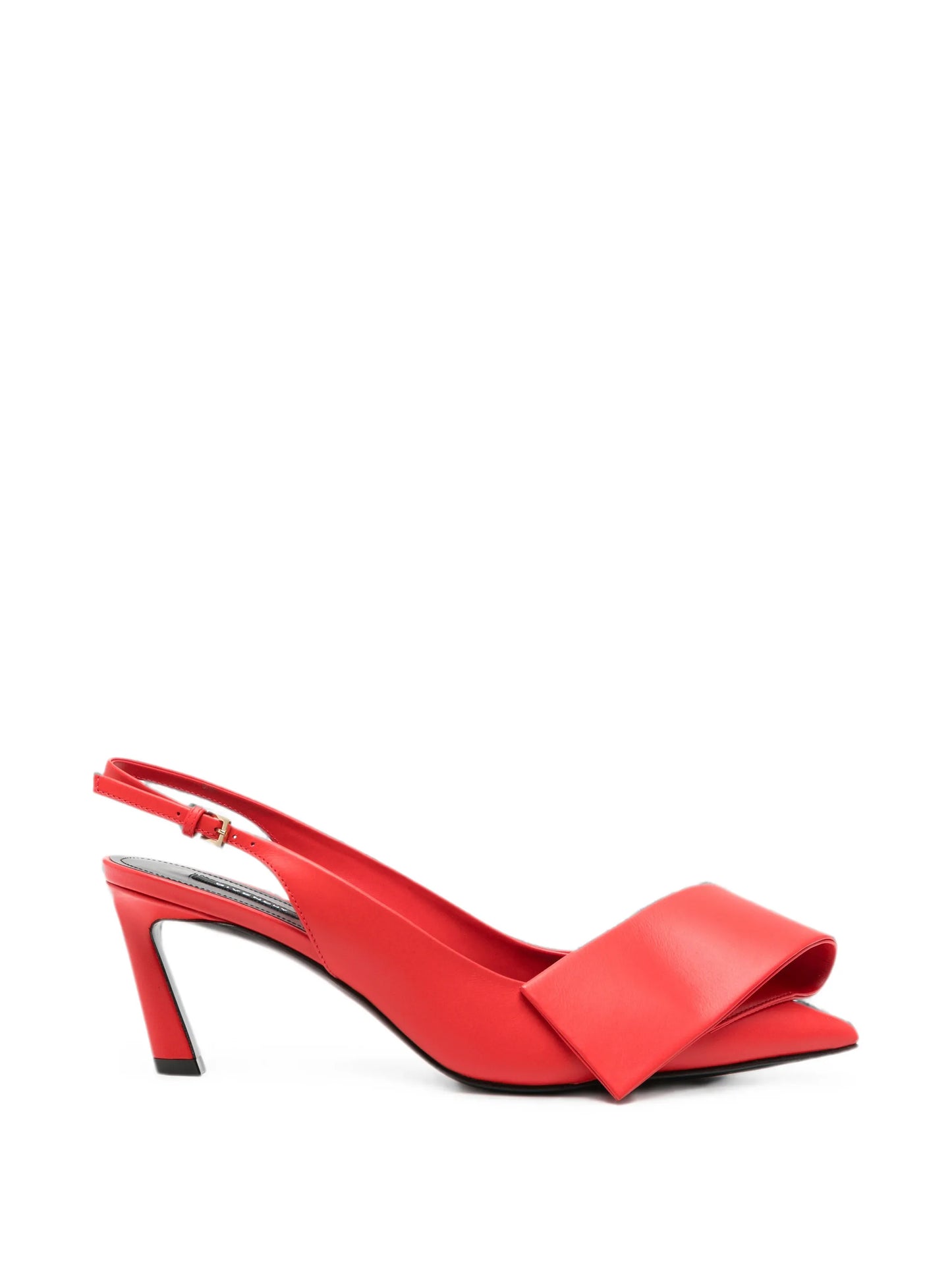 twisted-ribbon slingback pumps